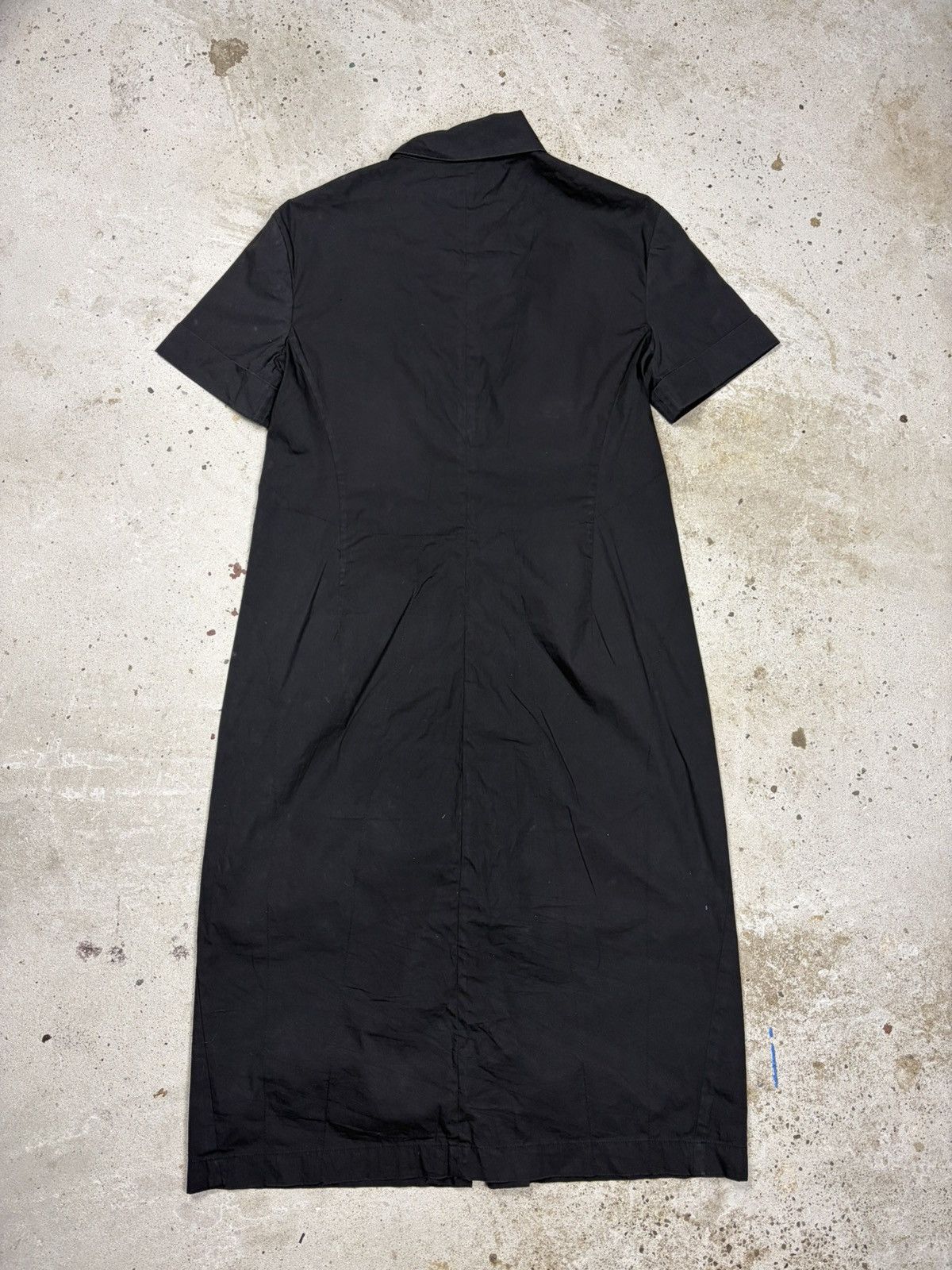 Jil Sander Jil Sander Black Shirtdress Midi Button Up Size XS / US 0-2 / IT 36-38 - 2 Thumbnail