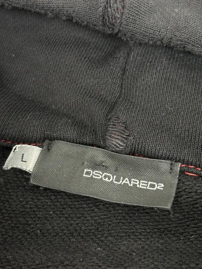 Dsquared2 2000s Dsquared2 Black Distressed Zip-up Hoodie Size US M / EU 48-50 / 2 - 11 Thumbnail