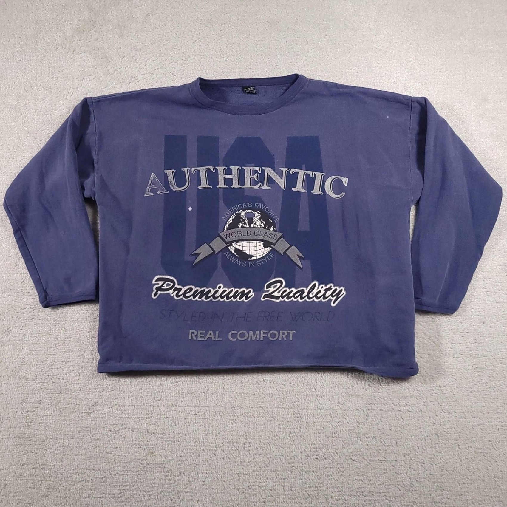 Vintage VINTAGE Tompkins Ave Sweatshirt Adult One Size USA Authentic Premium Comfort 90s Blue Graphic Print Pullover Crewneck Size US M / EU 48-50 / 2 - 2 Thumbnail