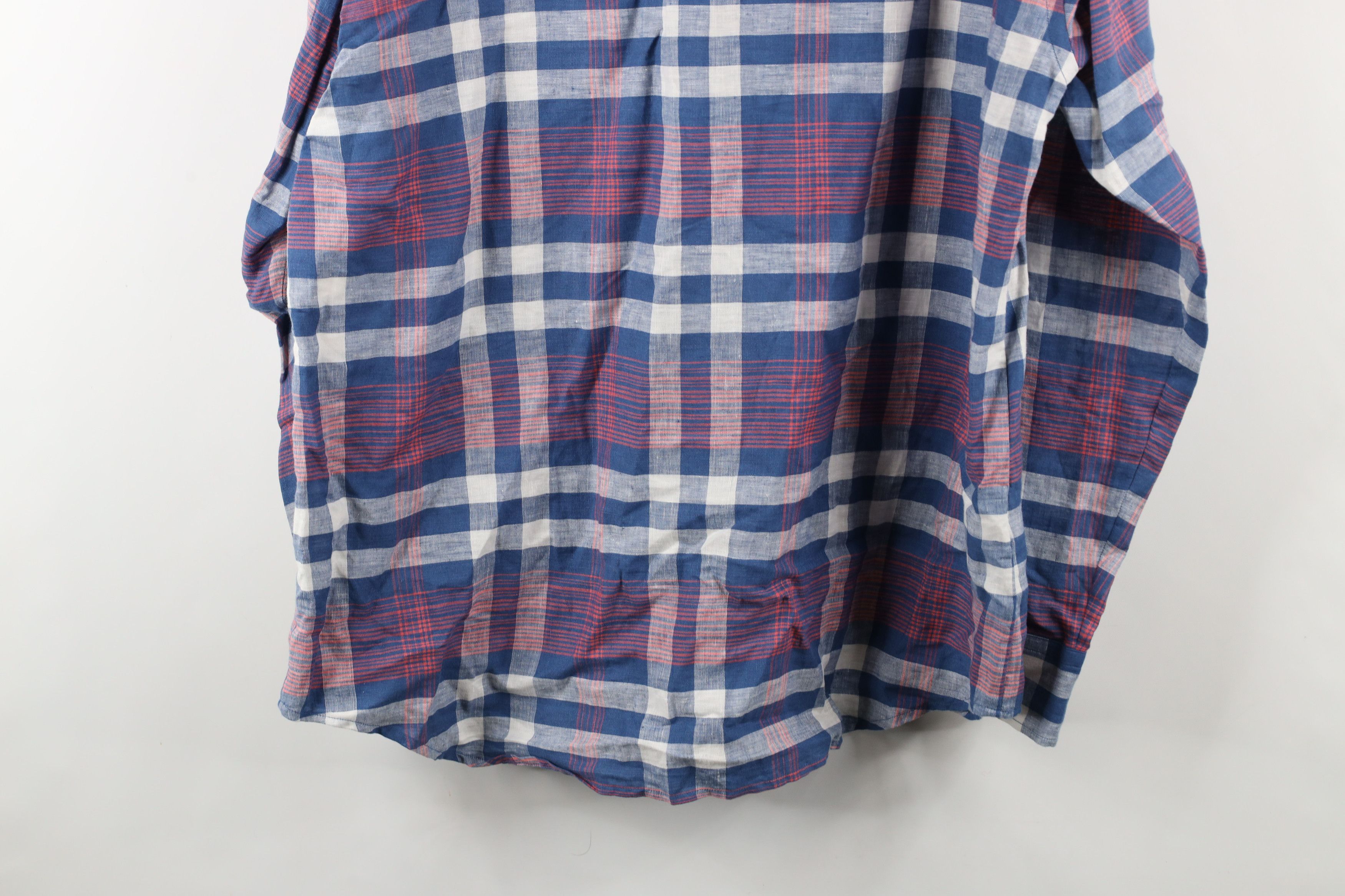 Tommy Bahama × Vintage Tommy Bahama Linen Blend Collared Button Shirt Plaid Size US L / EU 52-54 / 3 - 11 Thumbnail