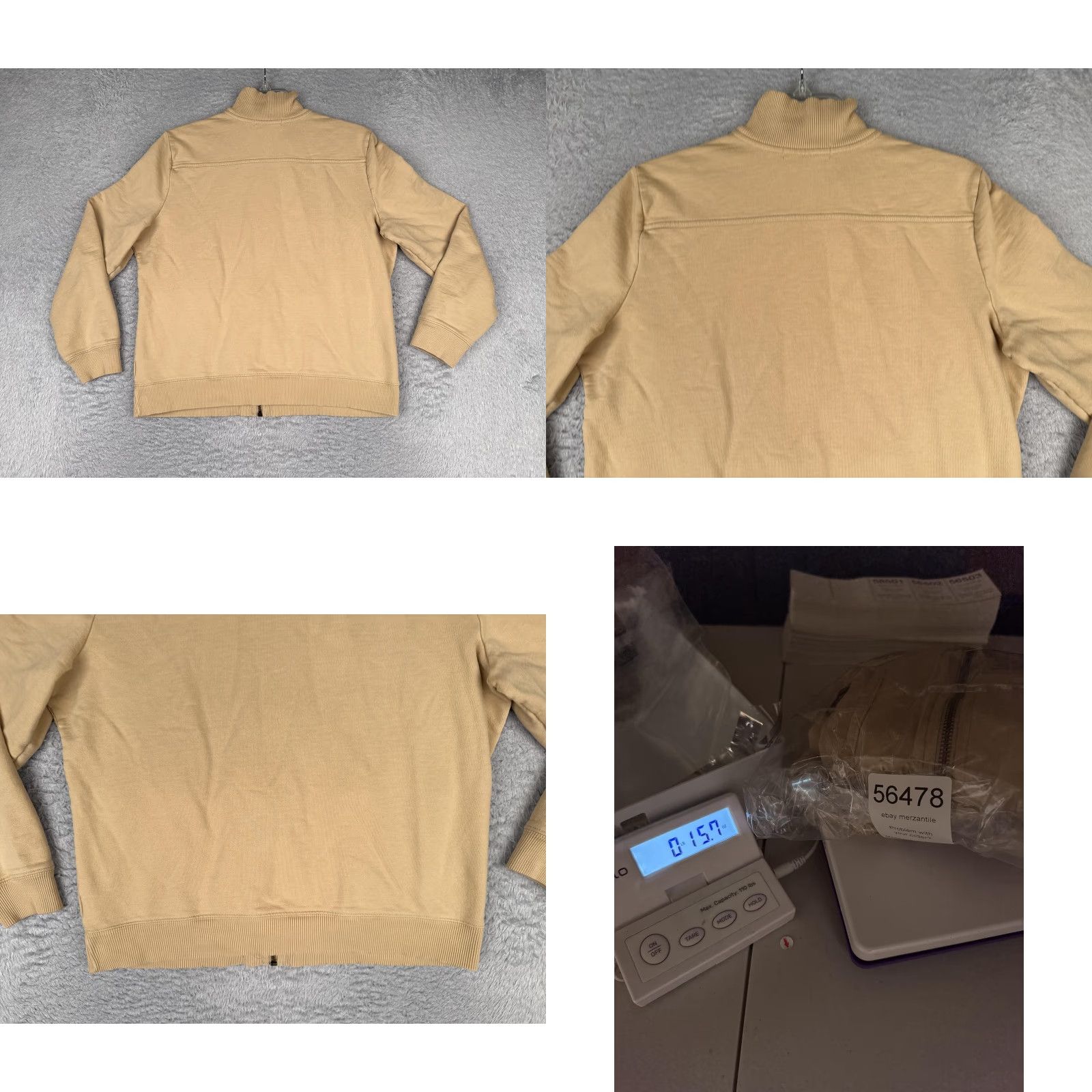 Ralph Lauren Lauren Ralph Lauren Bomber Jacket Womens L Beige Cotton Full Zip Pockets Size L / US 10 / IT 46 - 9 Thumbnail