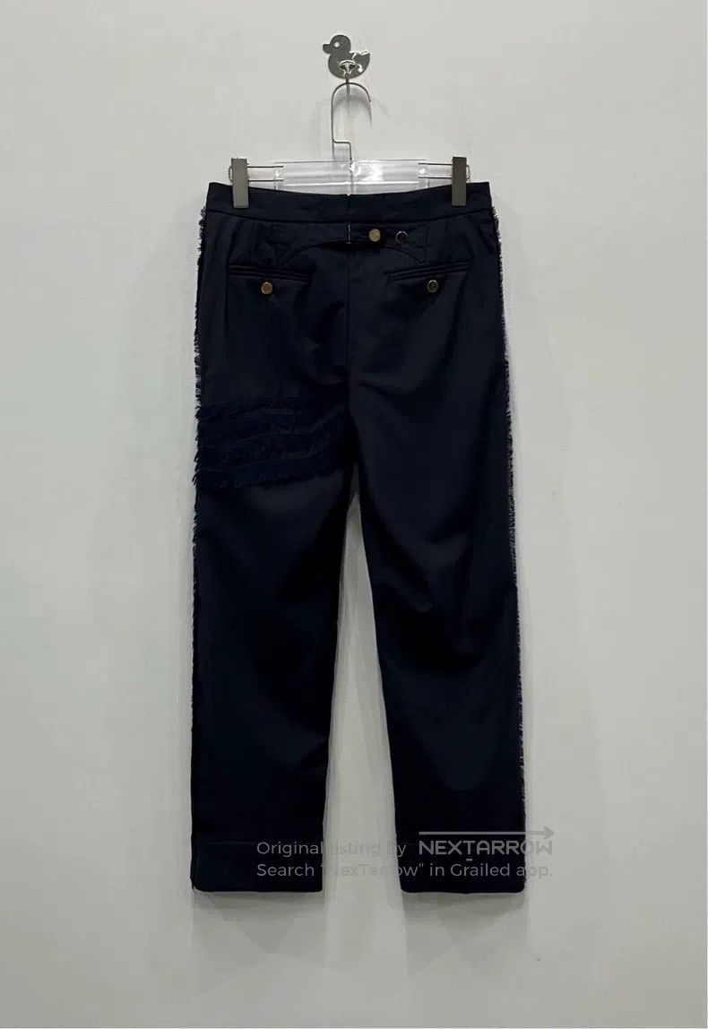 Thom Browne Thom Browne Navy Fringed Anchor Gold Button Casual 3/4 Bla Size 39" - 2 Thumbnail