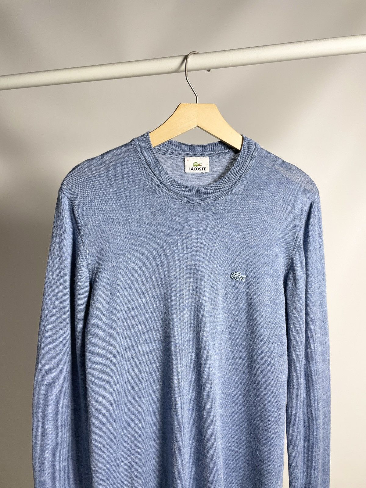 Golf le Fleur × Lacoste × Tyler The Creator VINTAGE 🐊 Lacoste live Blue Logo Knitted light Golf sweater Size US L / EU 52-54 / 3 - 1 Thumbnail