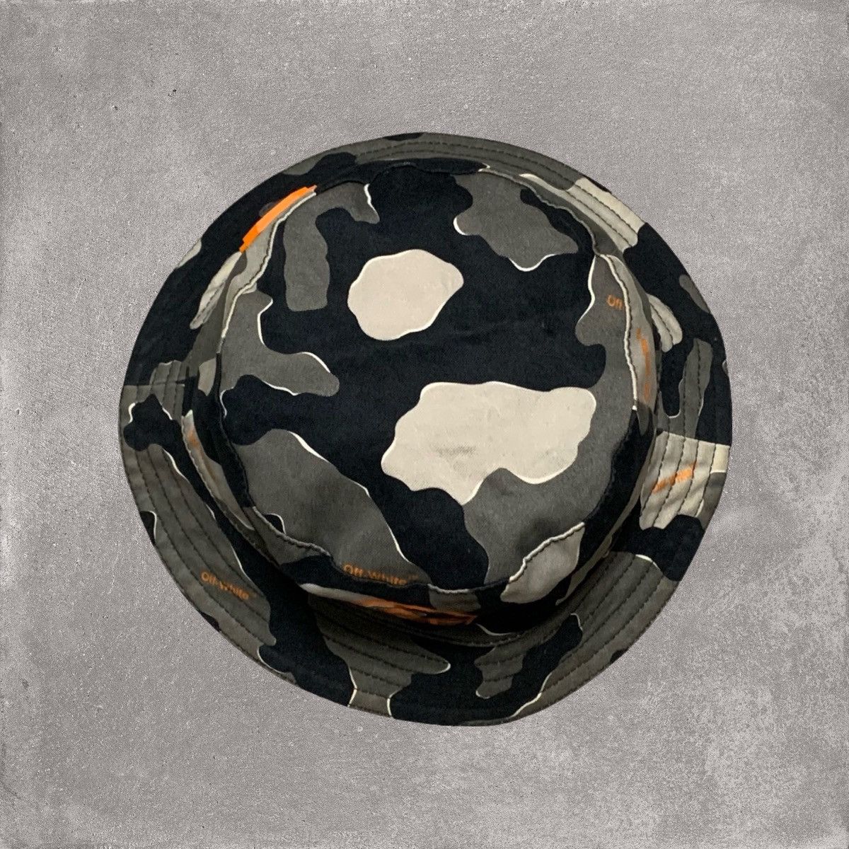 Off-White Off White Bucket Hat Camouflage Print Black Grey Hat Virgil Size ONE SIZE - 3 Thumbnail