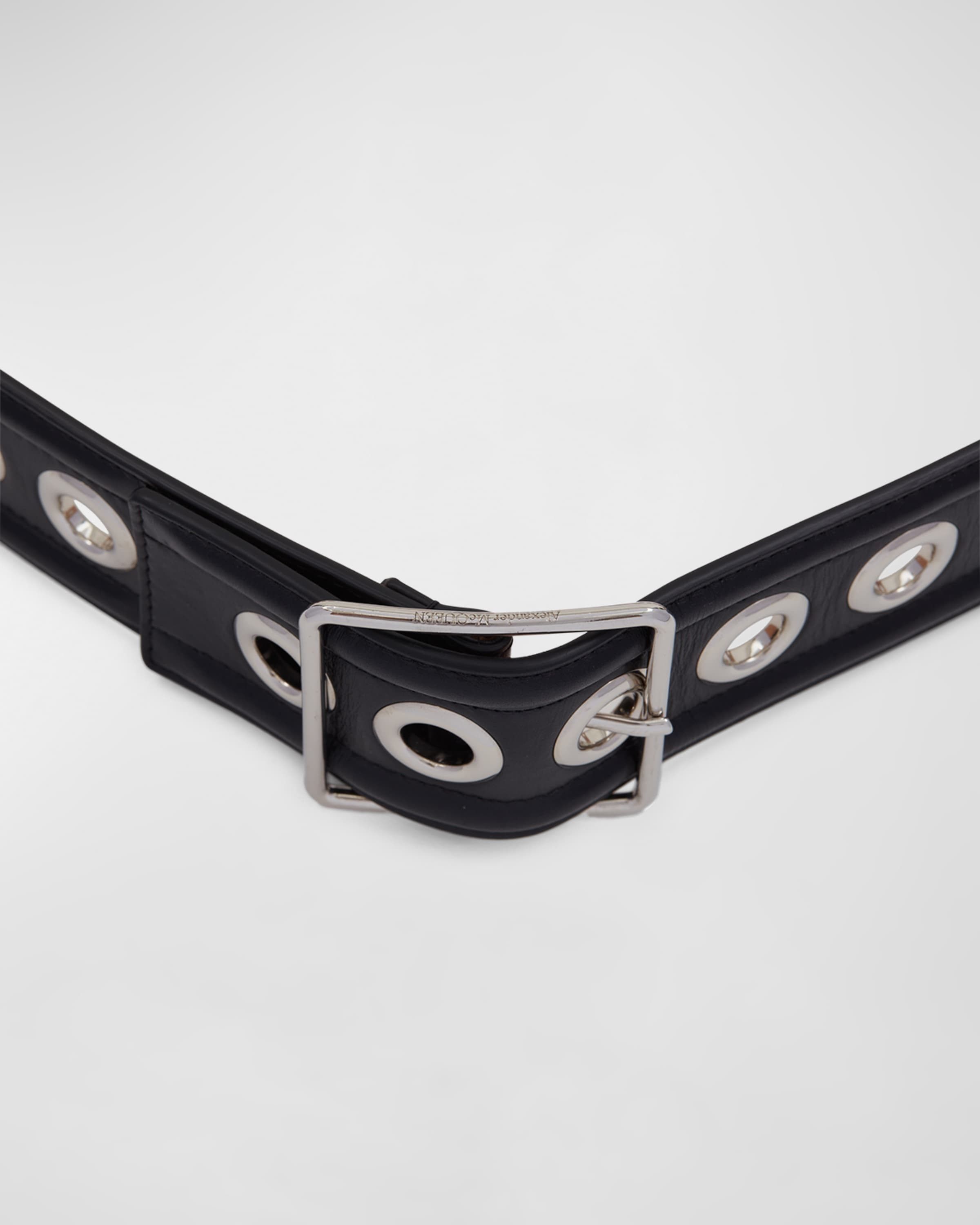Alexander McQueen o1y0325 Size: 39.5 / High-Waist Belt in Black Size ONE SIZE - 4 Thumbnail