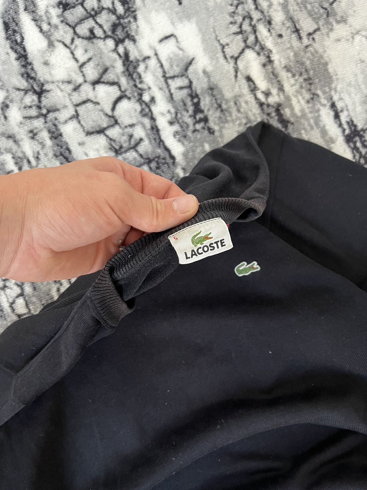 Lacoste Lacoste Black Crewneck Sweatshirt - Vintage Size US XL / EU 56 / 4 - 5 Thumbnail
