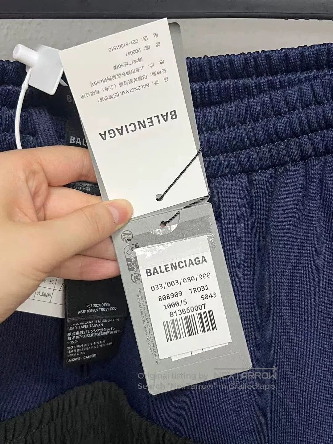 Balenciaga balenciaga black and blue athletic pants. Size US 26 / EU 42 - 5 Thumbnail