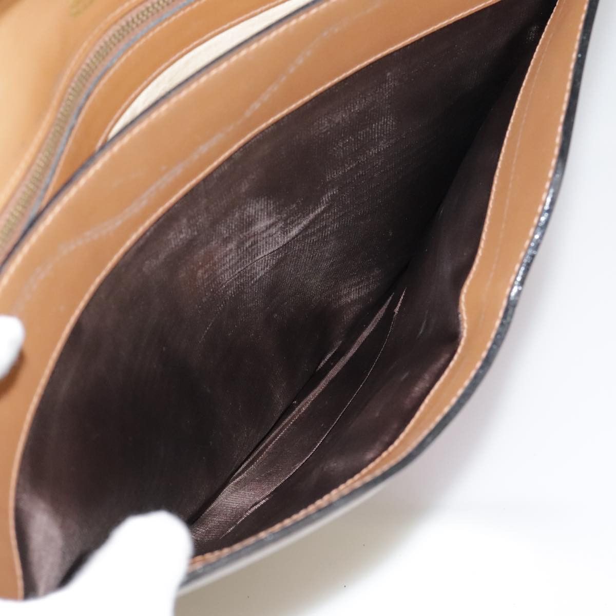 Gucci GUCCI Micro GG Canvas Clutch Bag Beige Size ONE SIZE - 12 Thumbnail