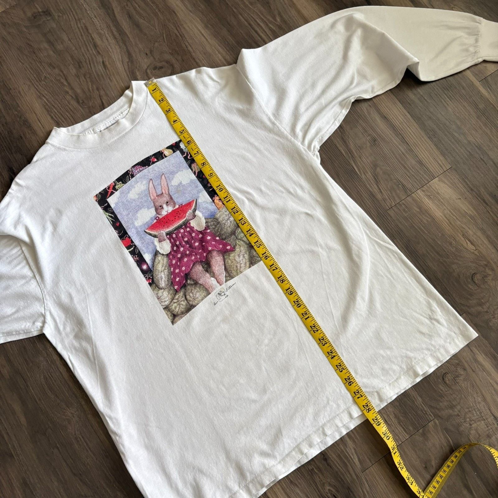 Vintage Vintage Paris Bottman Art T-Shirt Men's Size L White Rabbit Size US L / EU 52-54 / 3 - 5 Thumbnail