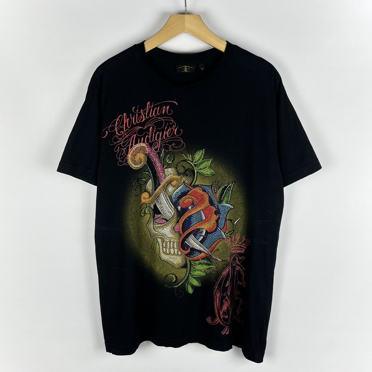 Christian Audigier Vintage Christian Audigier Ed Hardy rare y2k skulls tee 90’s Size US L / EU 52-54 / 3 - 1 Thumbnail