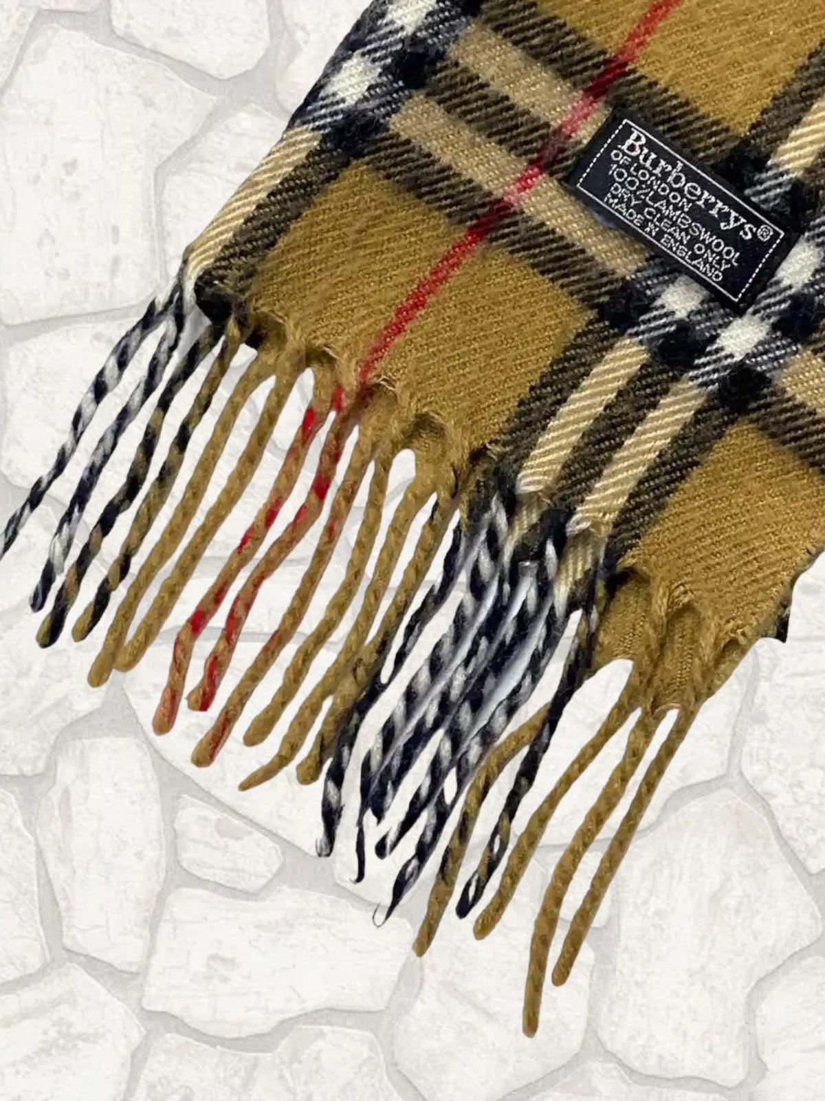 Burberry × Vintage Vintage Burberrys Nova Check Cashmere Muffler Scarf Size ONE SIZE - 6 Thumbnail