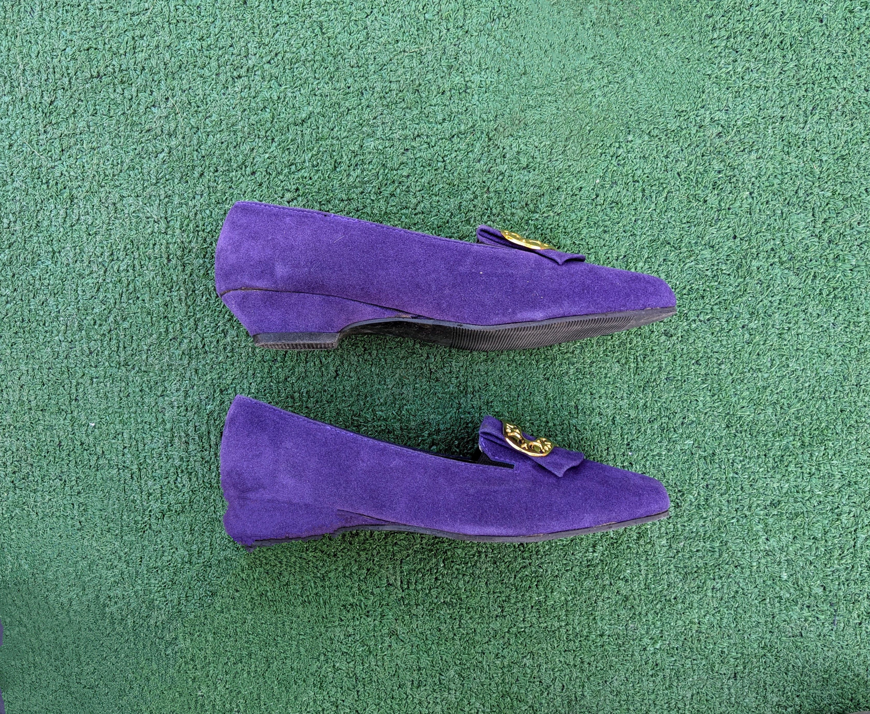 Vintage Genga Vintage Japanese 1970s Velvet Retro Slip-On Flat Shoes Size US 6.5 / IT 36.5 - 7 Thumbnail