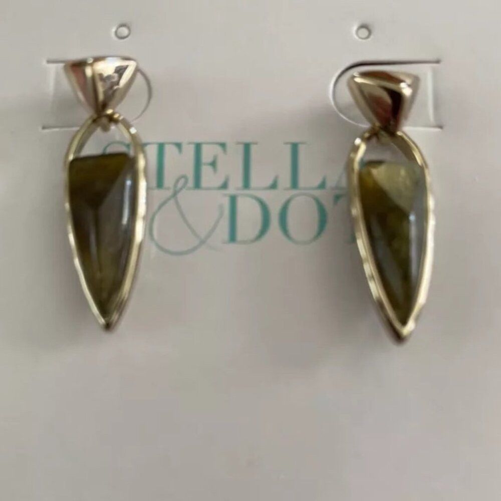 Other Stella & Dot Sommerville Stone Statement Earrings in Green Size ONE SIZE - 2 Thumbnail