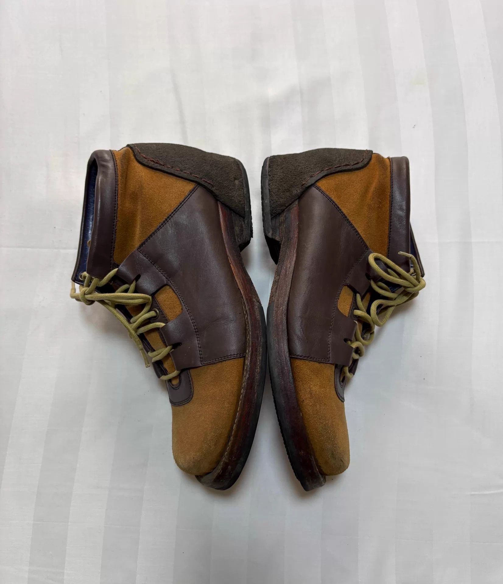 Other Vintage Jpn whoop'EE paneled suede engineer boots 24.5 worn Size US 6.5 / EU 39-40 - 6 Thumbnail