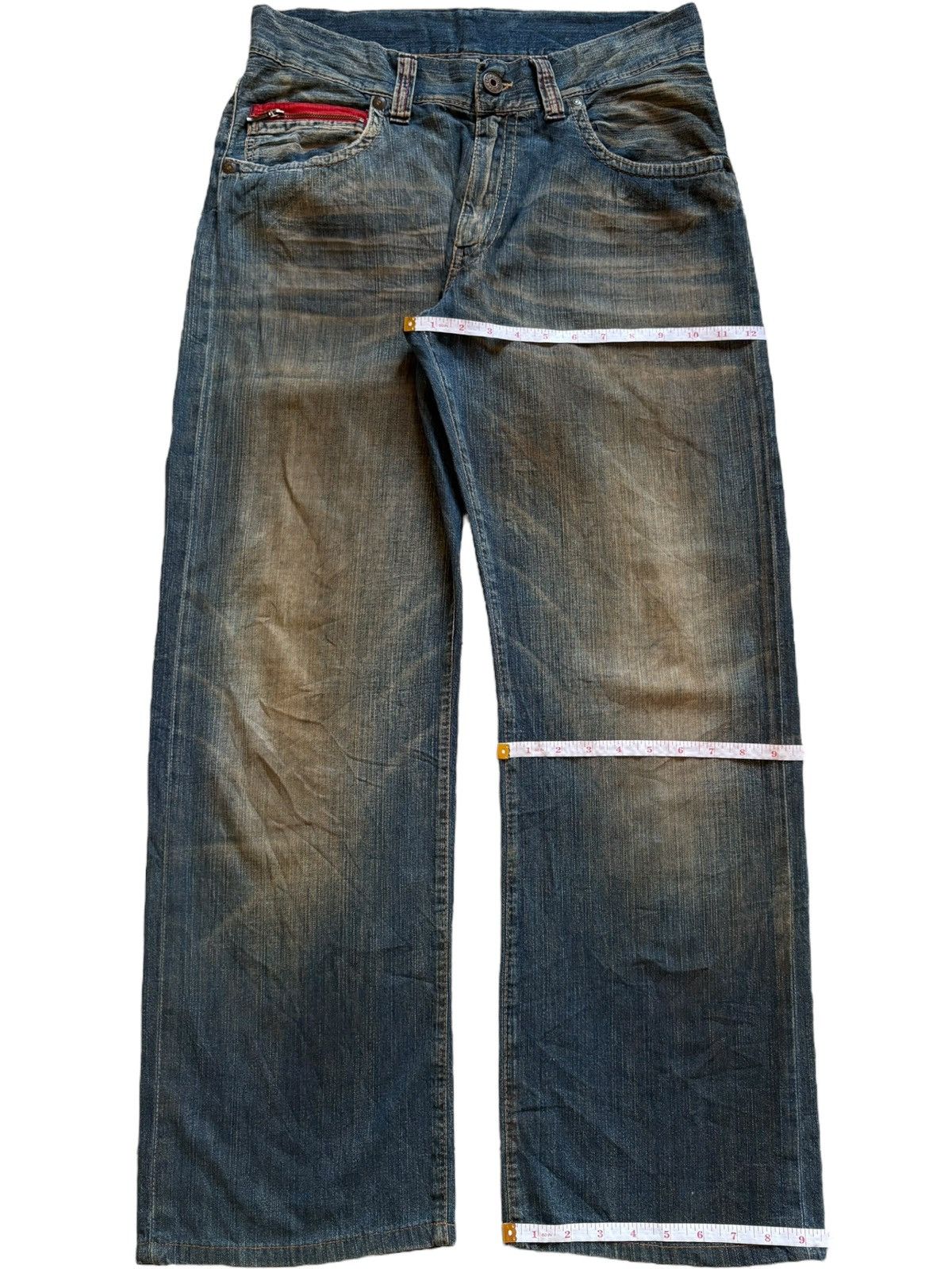 Replay Vintage Replay Rusty Mud Wash Baggy Jeans Size US 33 - 16 Thumbnail