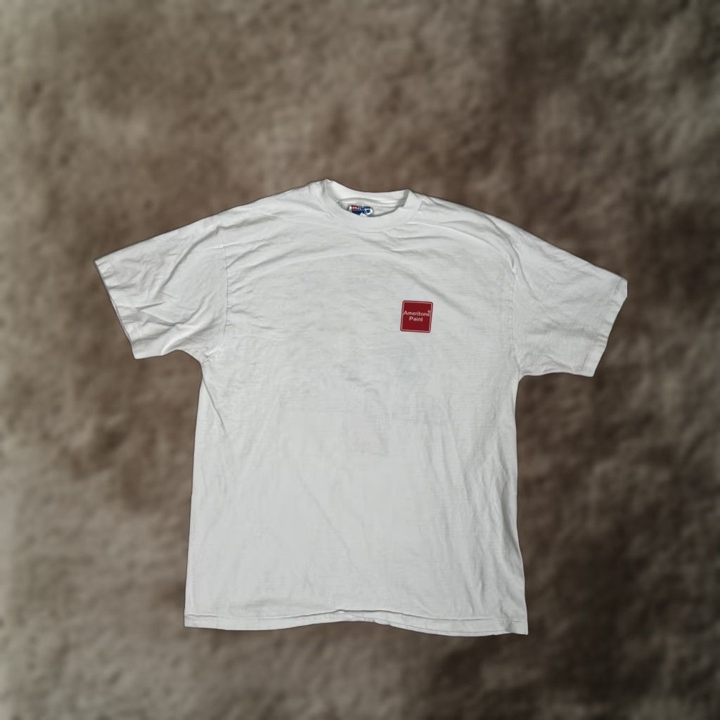 Hanes VINTAGE Ameritone Paint T-Shirt Mens Large White Great Whites Shark 90s Size US L / EU 52-54 / 3 - 1 Thumbnail
