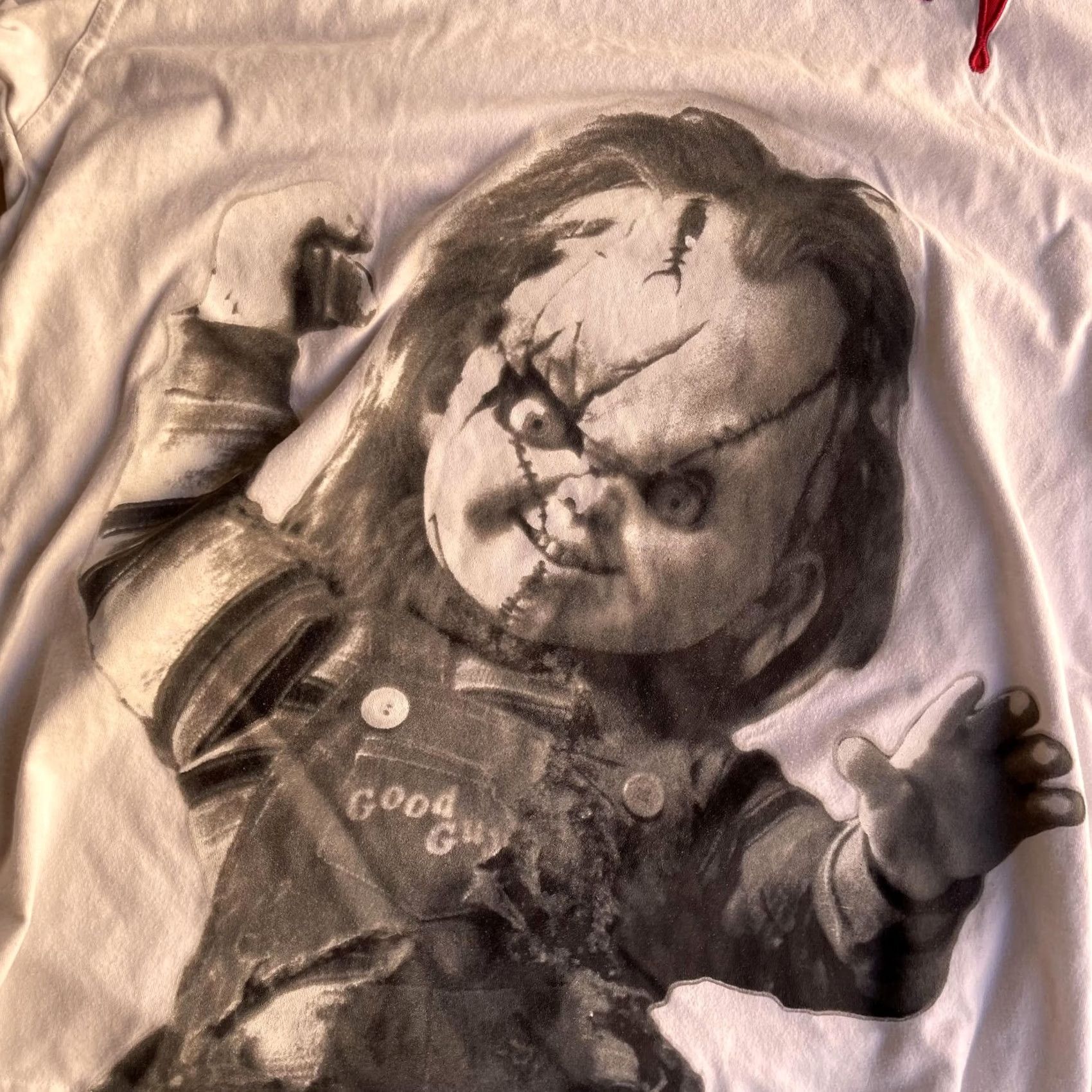 Vintage Chucky Shirt Mens XL White Horror Halloween Graphic Tee T-Shirt Size US XL / EU 56 / 4 - 2 Thumbnail