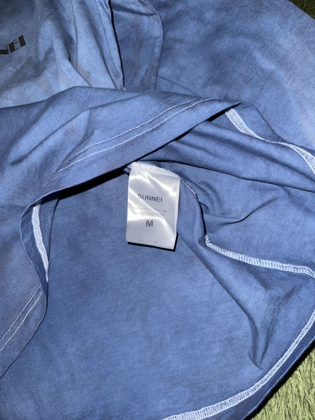 Sunnei [M] SUNNEI Hand-Dyed Logo Print Long Sleeve — Indigo Size US M / EU 48-50 / 2 - 6 Thumbnail