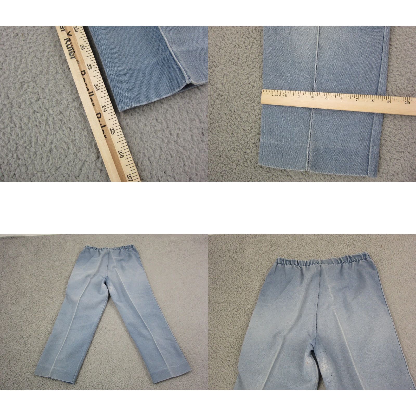 Sears VINTAGE Sears Pants Womens 14 Blue Light Denim 70s Disco Ladies Worn Made in USA Size 36" / US 14 / IT 50 - 9 Thumbnail