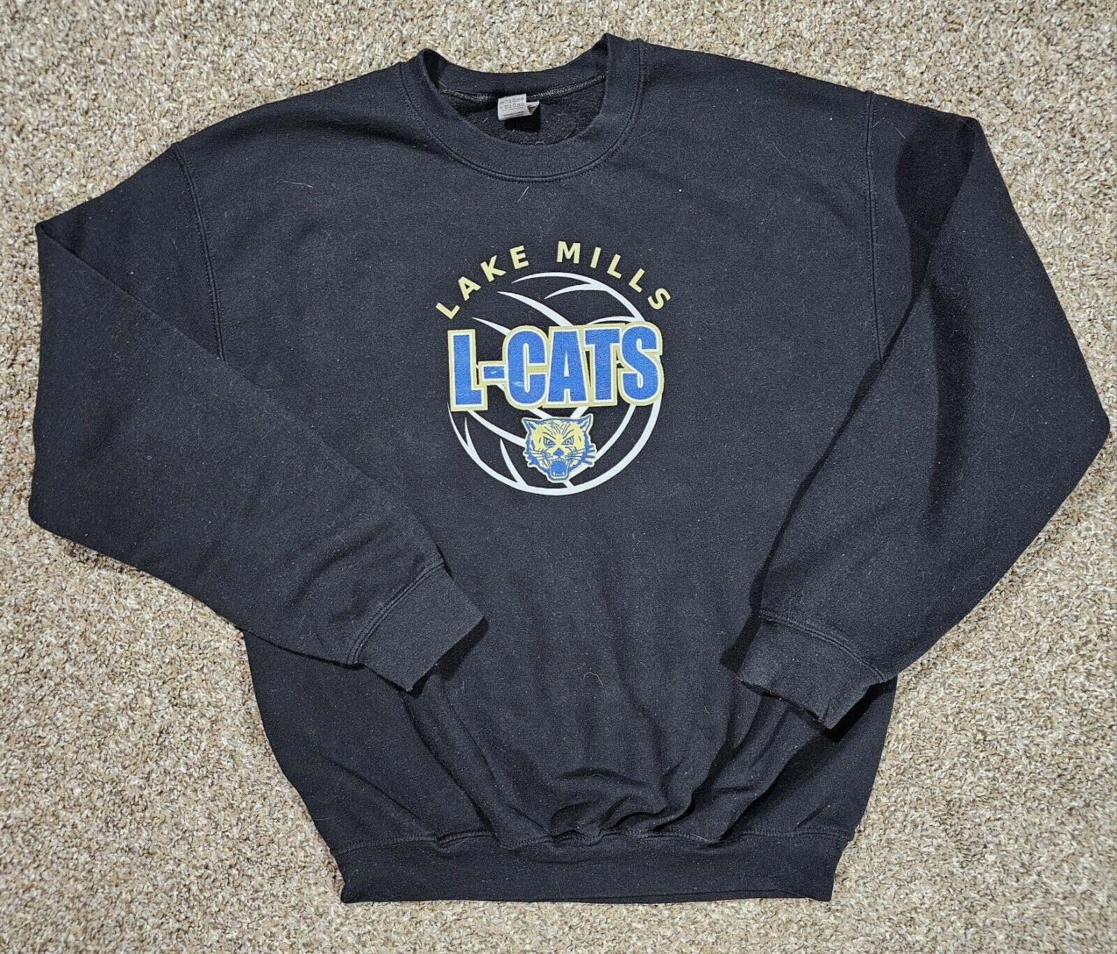 Gildan Lake Mills L-Cats Gildan sweater Medium Black Size US M / EU 48-50 / 2 - 1 Thumbnail