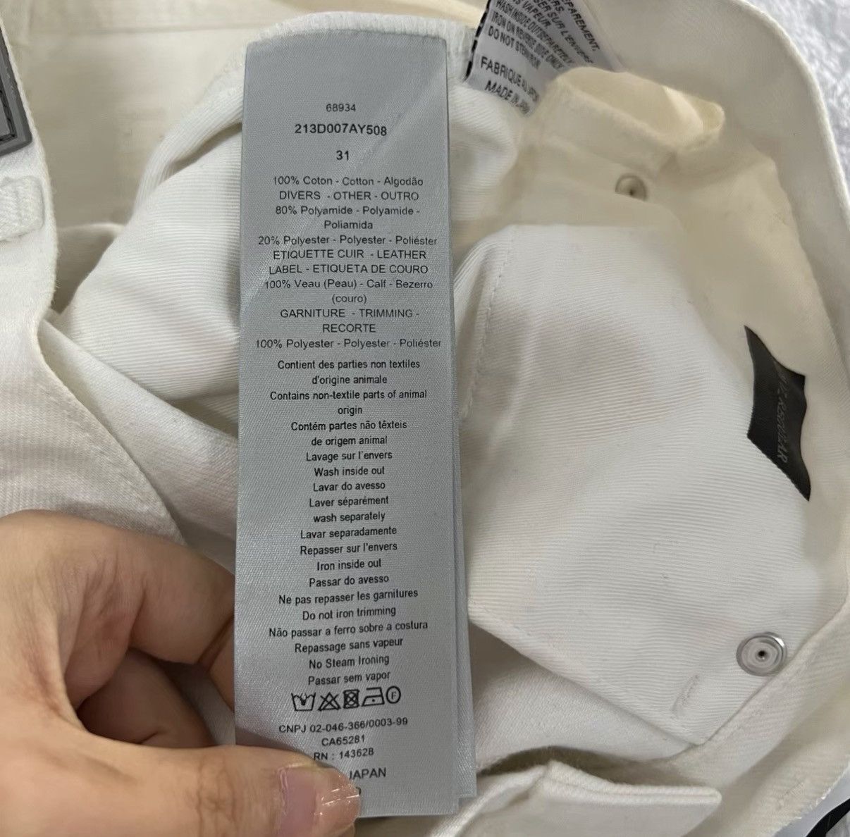 Dior Dior White Jeans J41 Size 31" - 4 Thumbnail