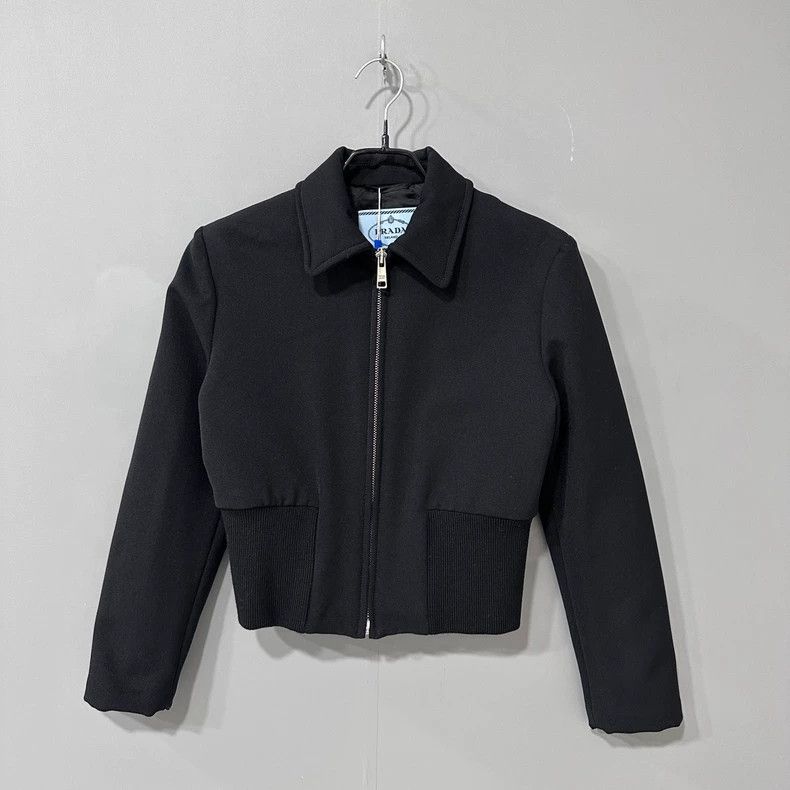 Prada Prada Black short zipper cotton jacket 2504-Nextarrow Size XS / US 0-2 / IT 36-38 - 1 Thumbnail