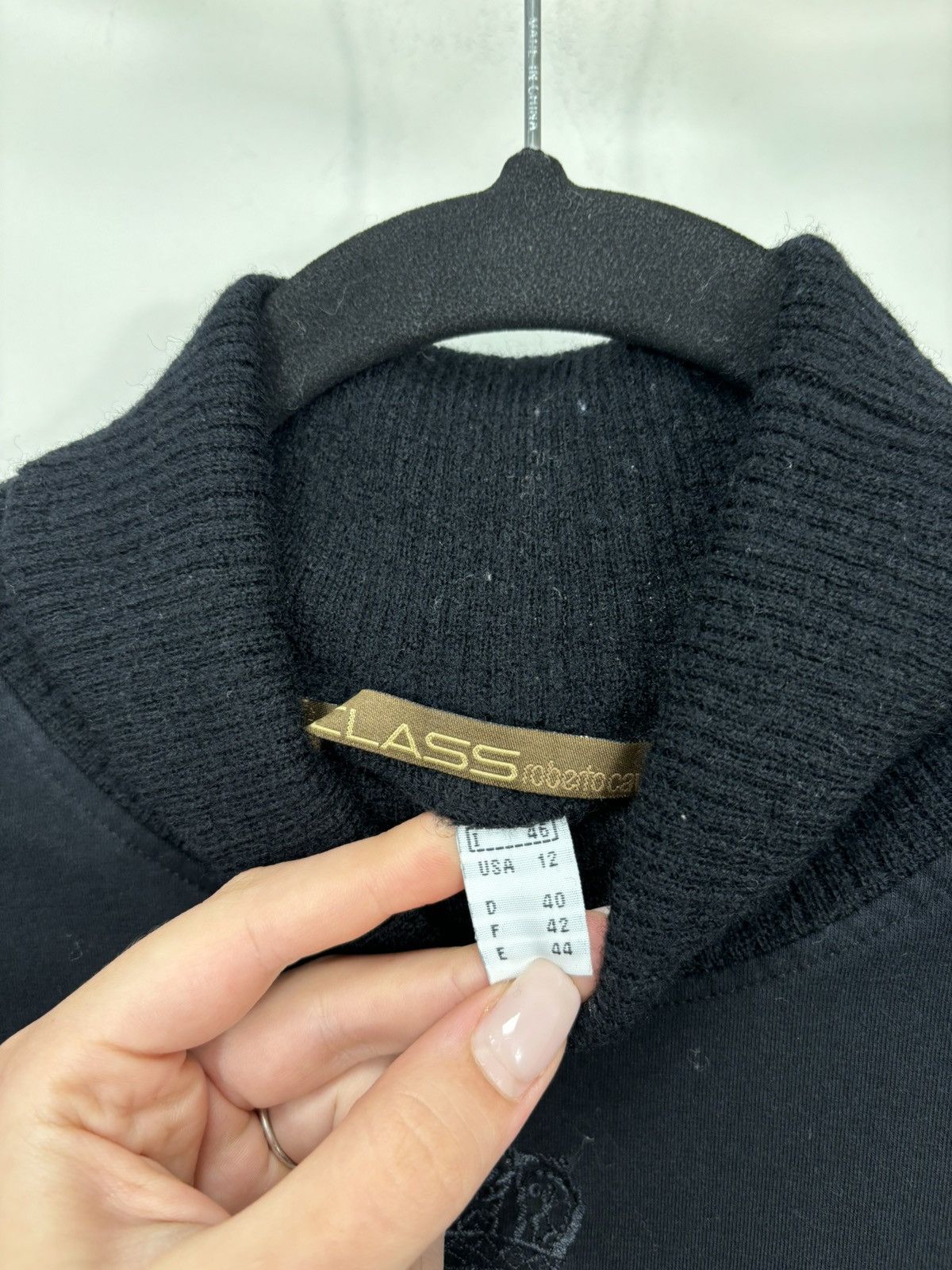 Cavalli Class Vintage Roberto Cavalli Class Embroidered Turtleneck Sweater Size L / US 10 / IT 46 - 6 Thumbnail
