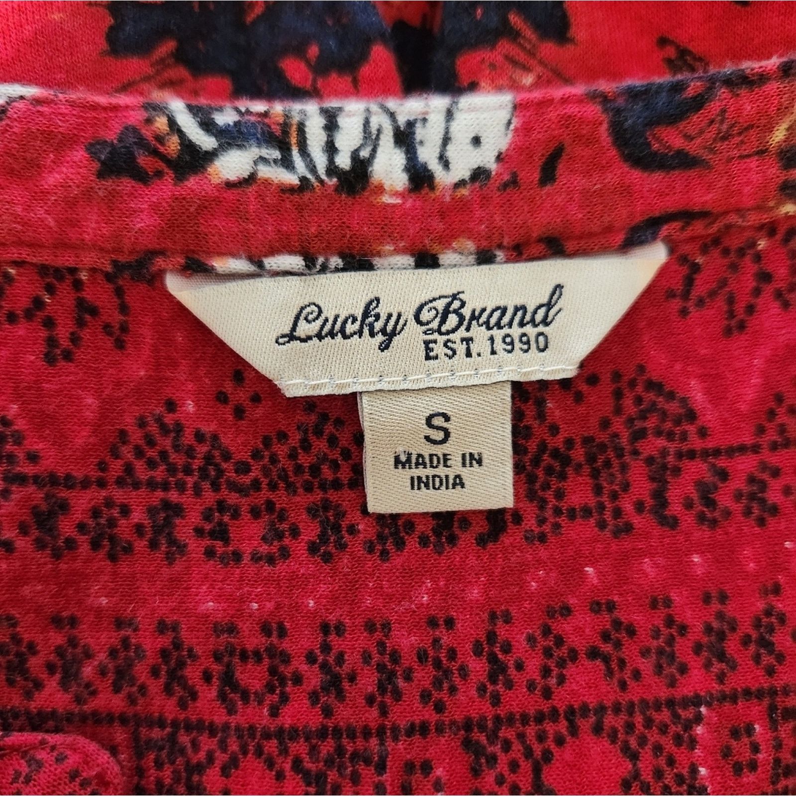 Lucky Brand Lucky Brand Boho Floral print cotton tunic top small Size S / US 4 / IT 40 - 8 Thumbnail