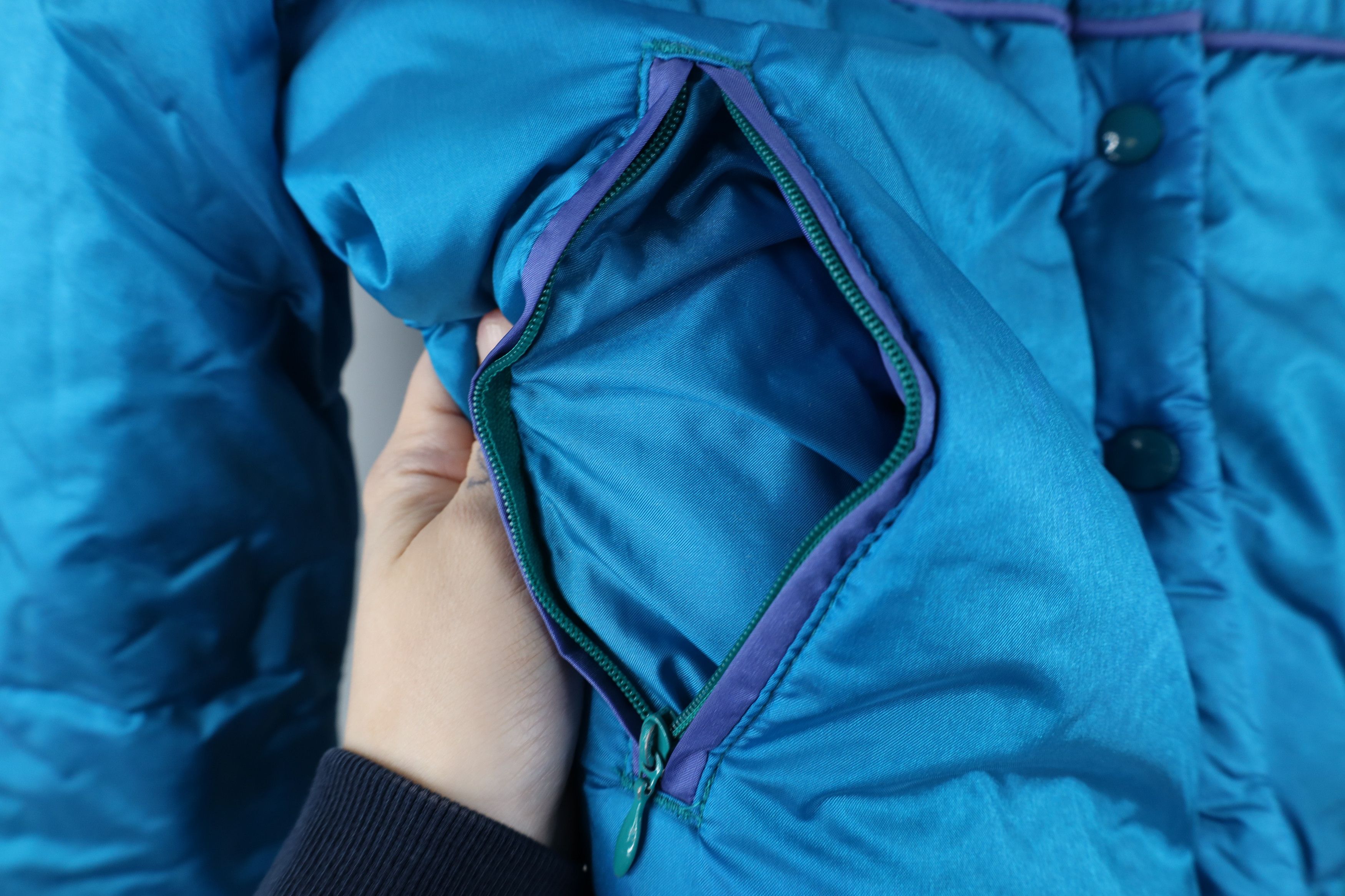 Speedo Vintage 70s Speedo Convertible Puffer Vest Jacket Striped Size S / US 4 / IT 40 - 5 Thumbnail