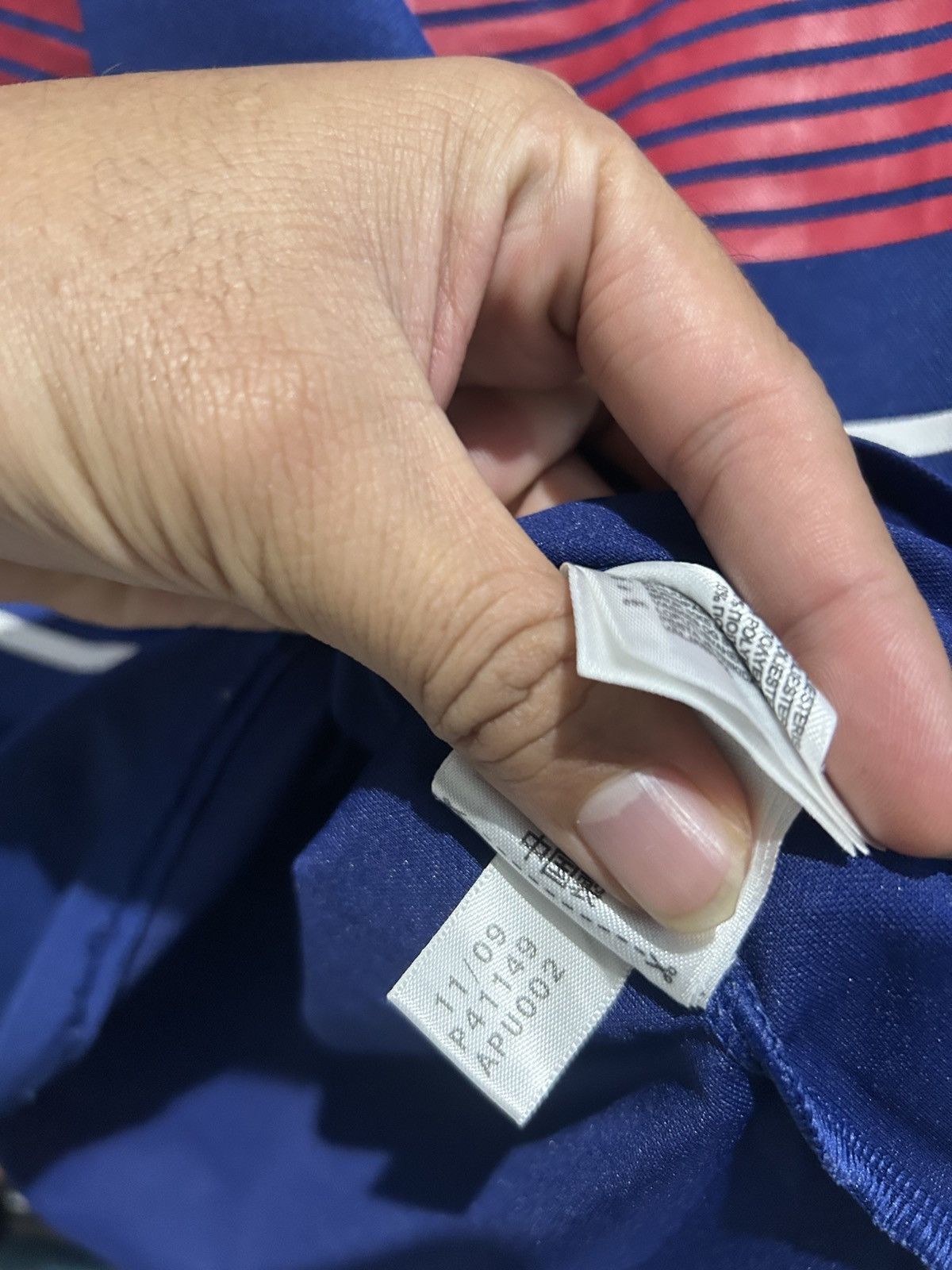 Adidas Vintage adidas France 2009-2010 Home Soccer Size US M / EU 48-50 / 2 - 5 Thumbnail
