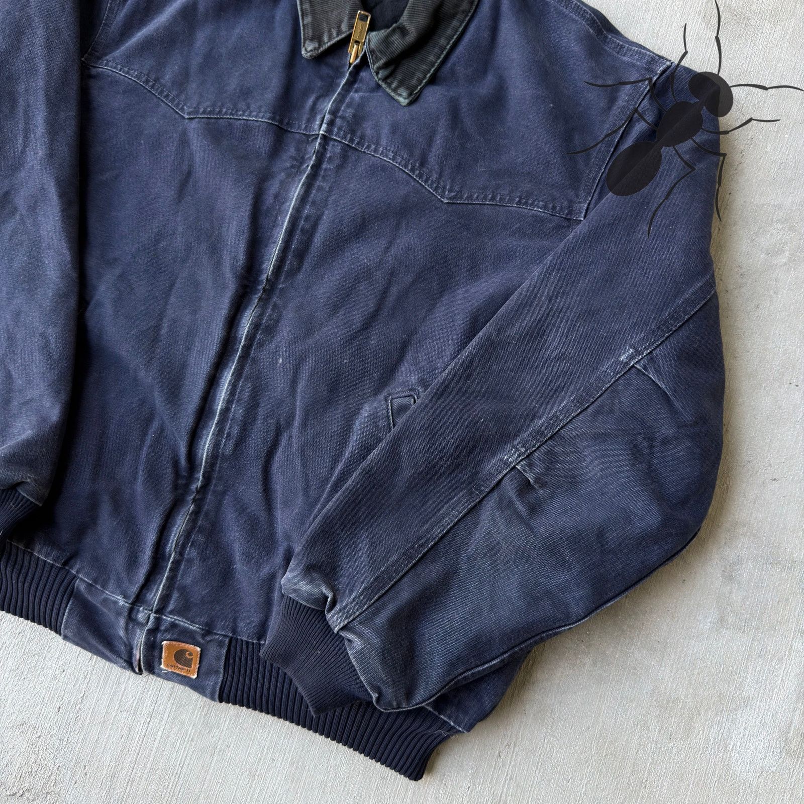 Carhartt × Vintage Carhartt blue Santa Fe quilted work wear jacket Size US XL / EU 56 / 4 - 4 Thumbnail