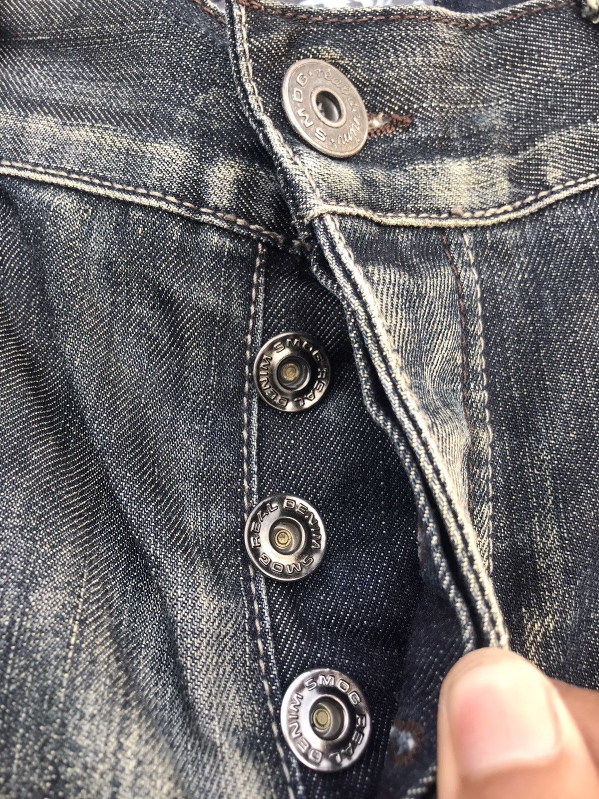 Japanese Brand 🔥Y2K SMOG Denim Flared Jeans🔥 Size US 34 / EU 50 - 11 Thumbnail