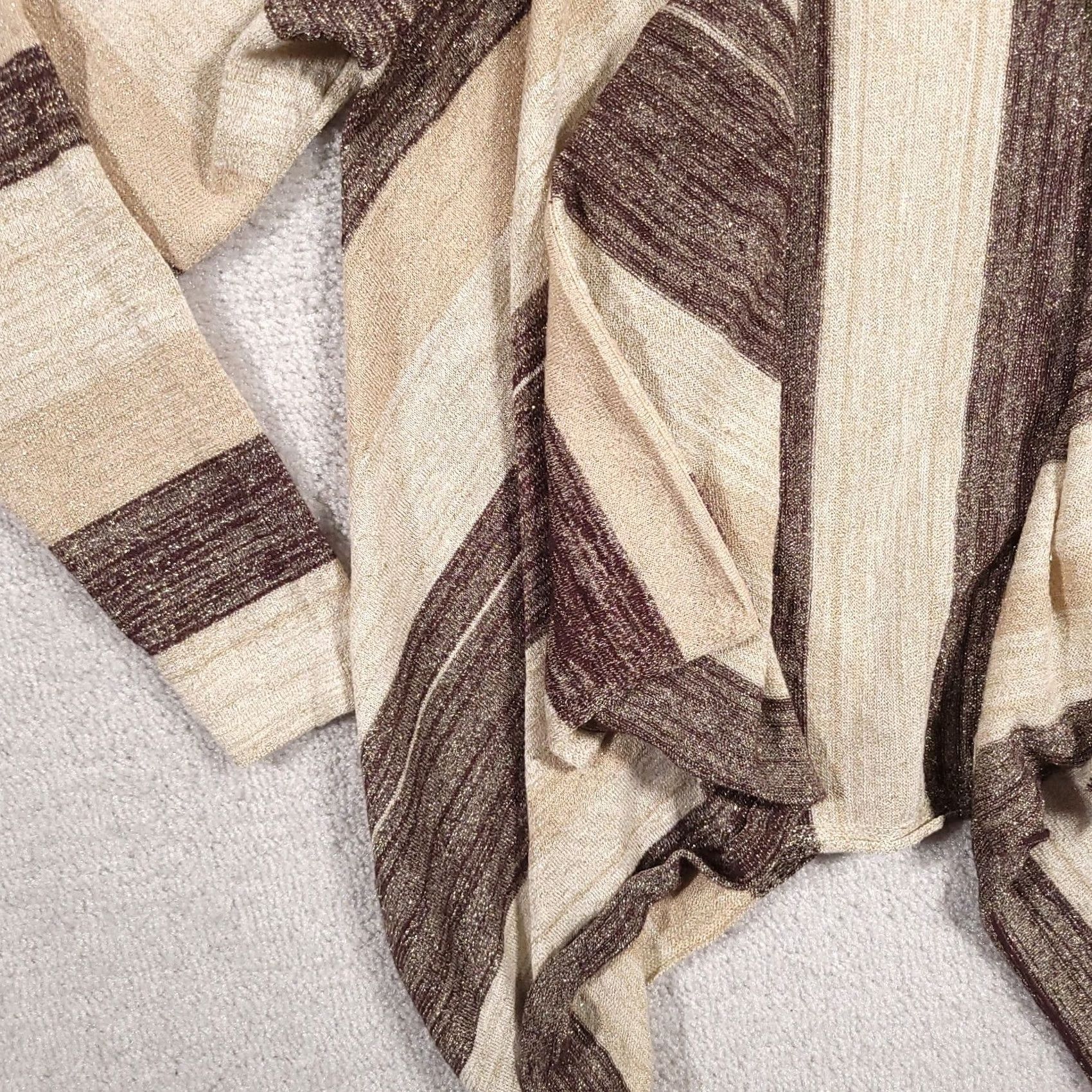 Charter Club Charter Club Cardigan Knit Brown Open Front Glitter Women's Petite Small Size S / US 4 / IT 40 - 4 Thumbnail