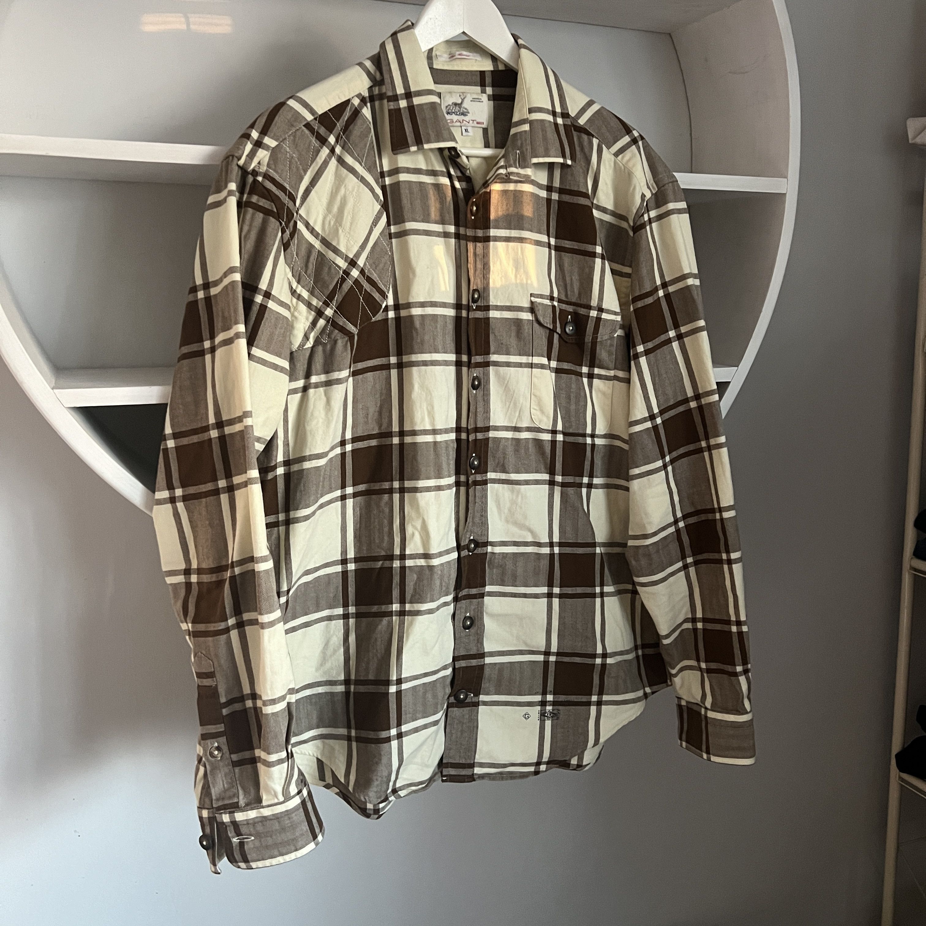 Gant Men's GANT RUGGER THE HUNTER Check RARE Cotton Shirt Size XL Size US XL / EU 56 / 4 - 2 Thumbnail