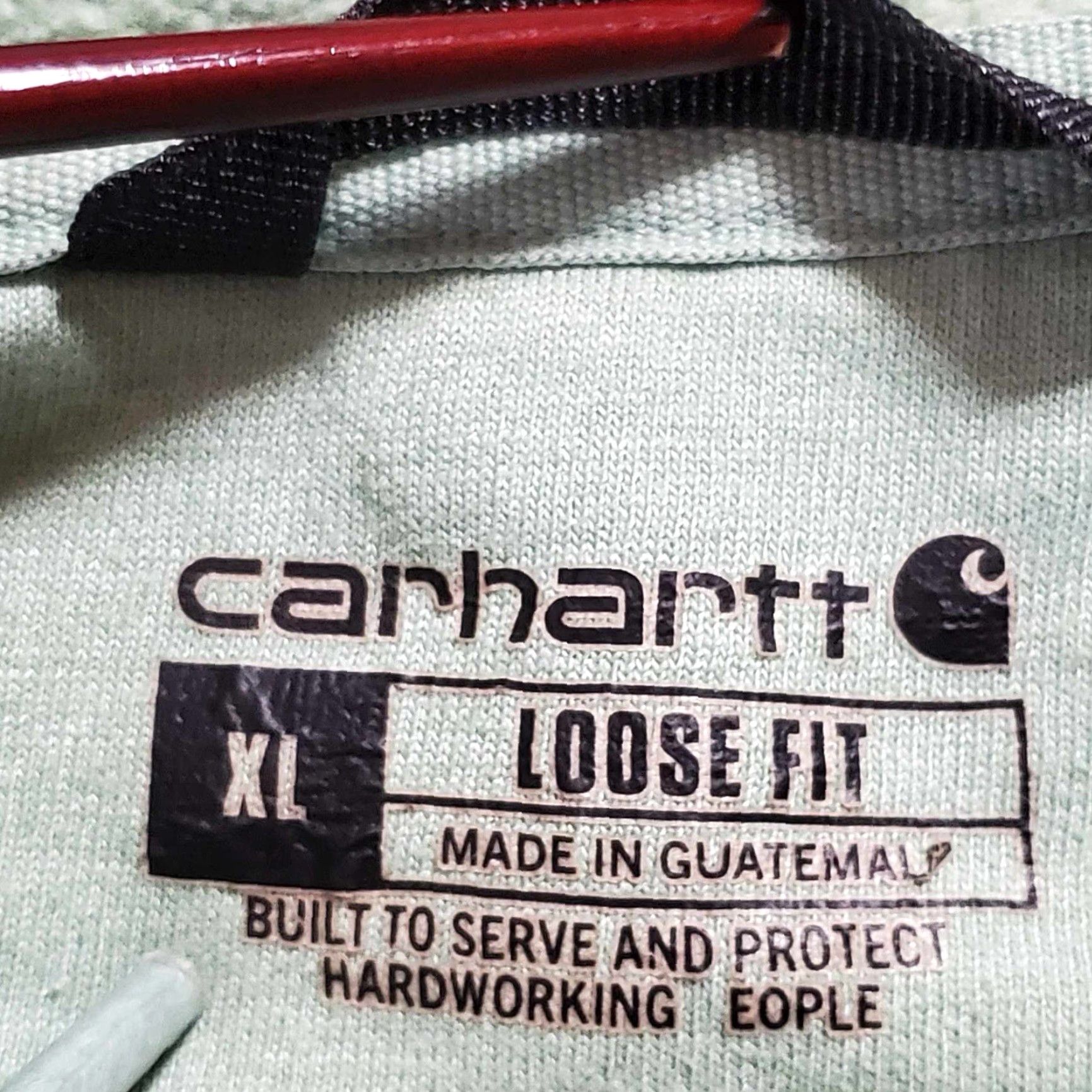 Carhartt Carhartt Hoodie K288-GAO Mens Loose Fit XL TG Hooded Sweatshirt Logo Jade Green Big & Tall XLT Mens Size US XL / EU 56 / 4 - 4 Thumbnail