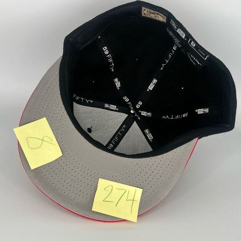 New Era Size 8 Black Red Chicago Bulls New Era NBA 59Fifty Fitted Size ONE SIZE - 4 Thumbnail