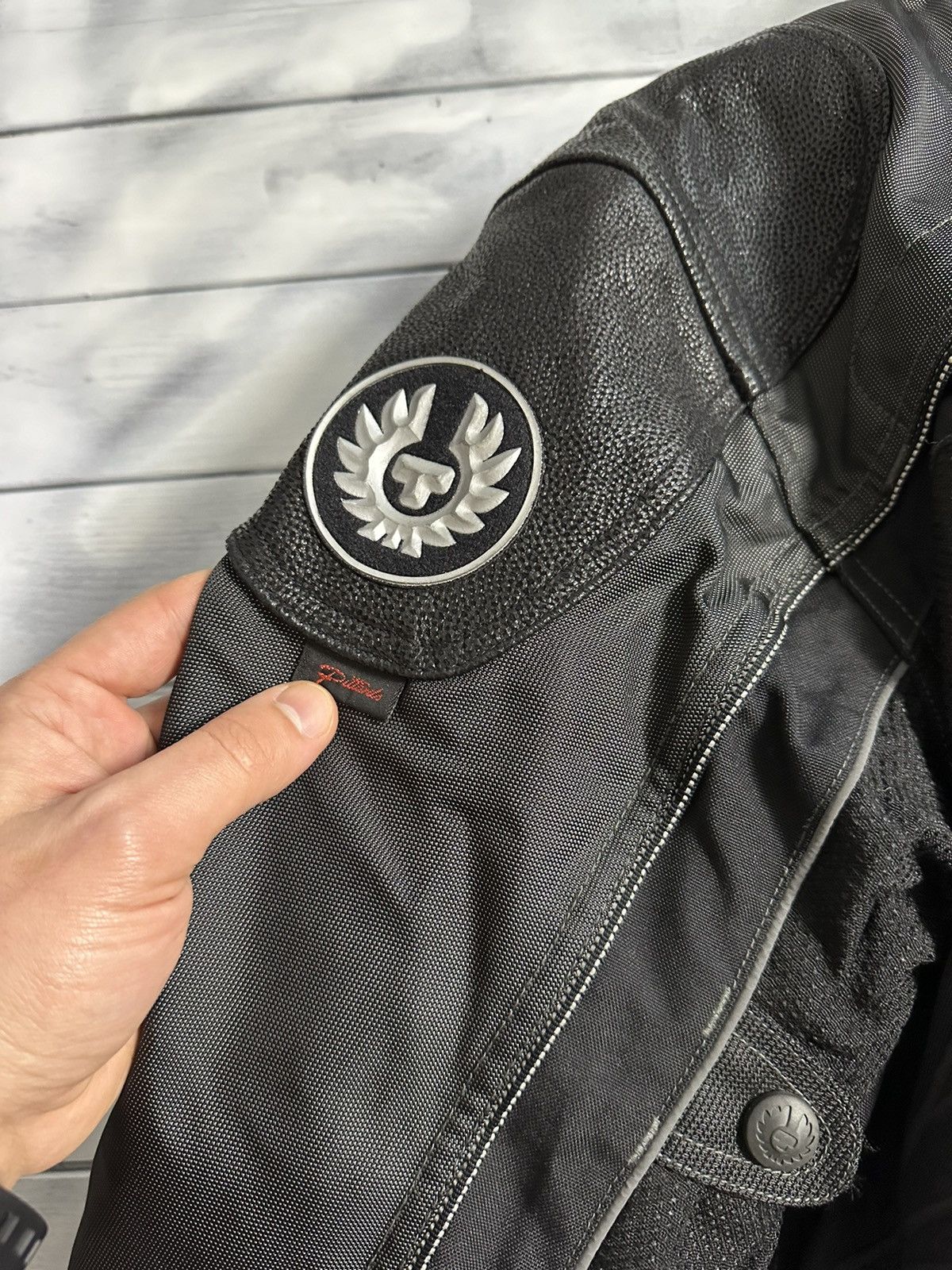 Belstaff Rare Vintage Black Belstaff Leather Nylon Motorcycle Jacket Size US S / EU 44-46 / 1 - 9 Thumbnail