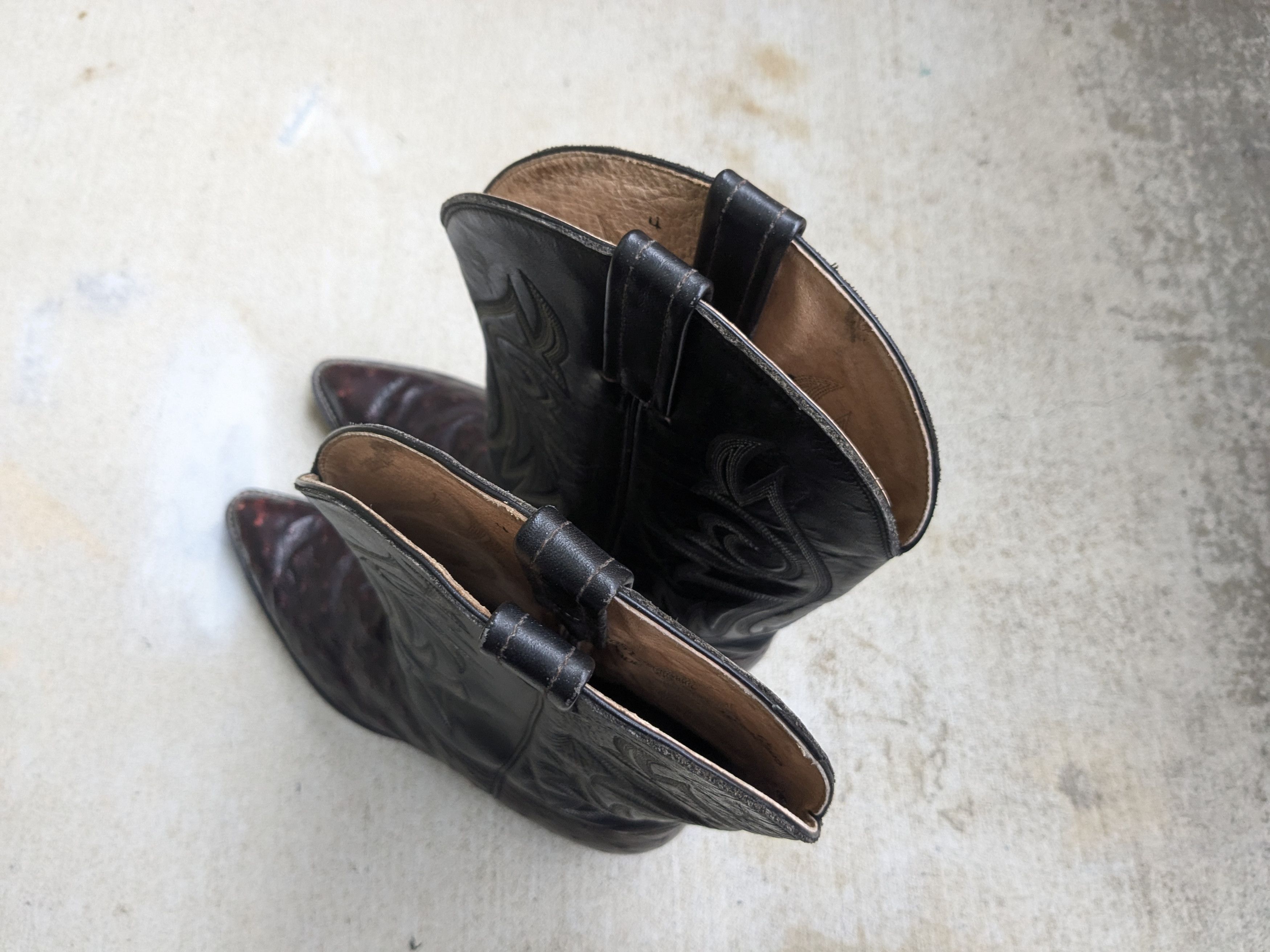 Nocona Cowboy Boots Ostrich Leather 8.5 Exotic Western