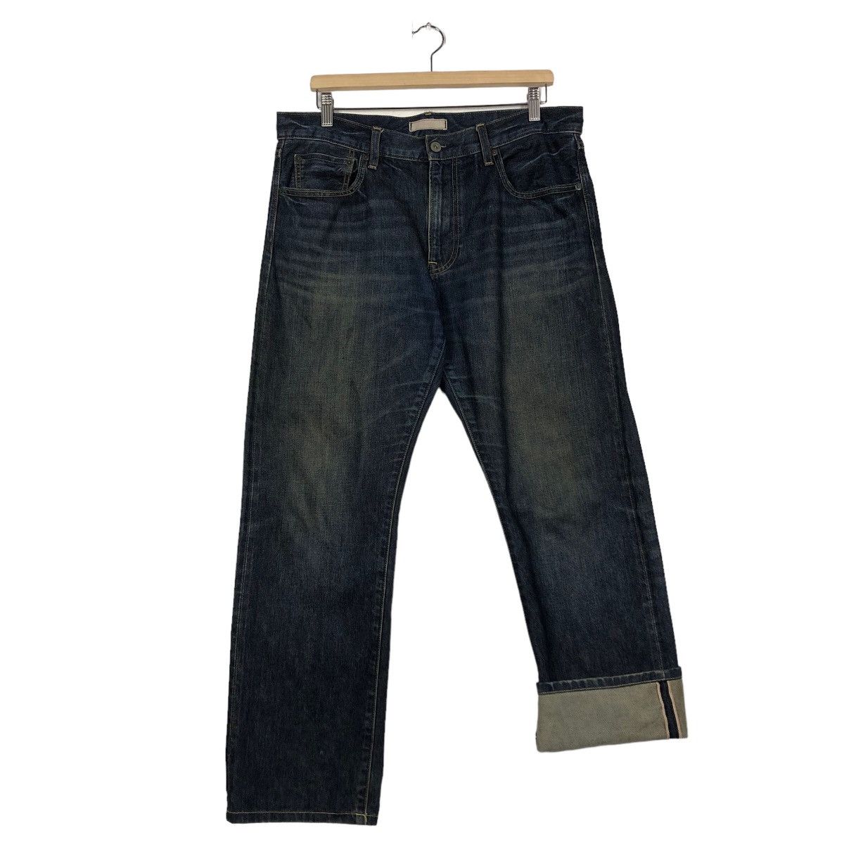 Japanese Brand 🔥90’s Selvedges Denim Jeans Uniqlo Japan Regular Straight Size US 36 / EU 52 - 9 Thumbnail