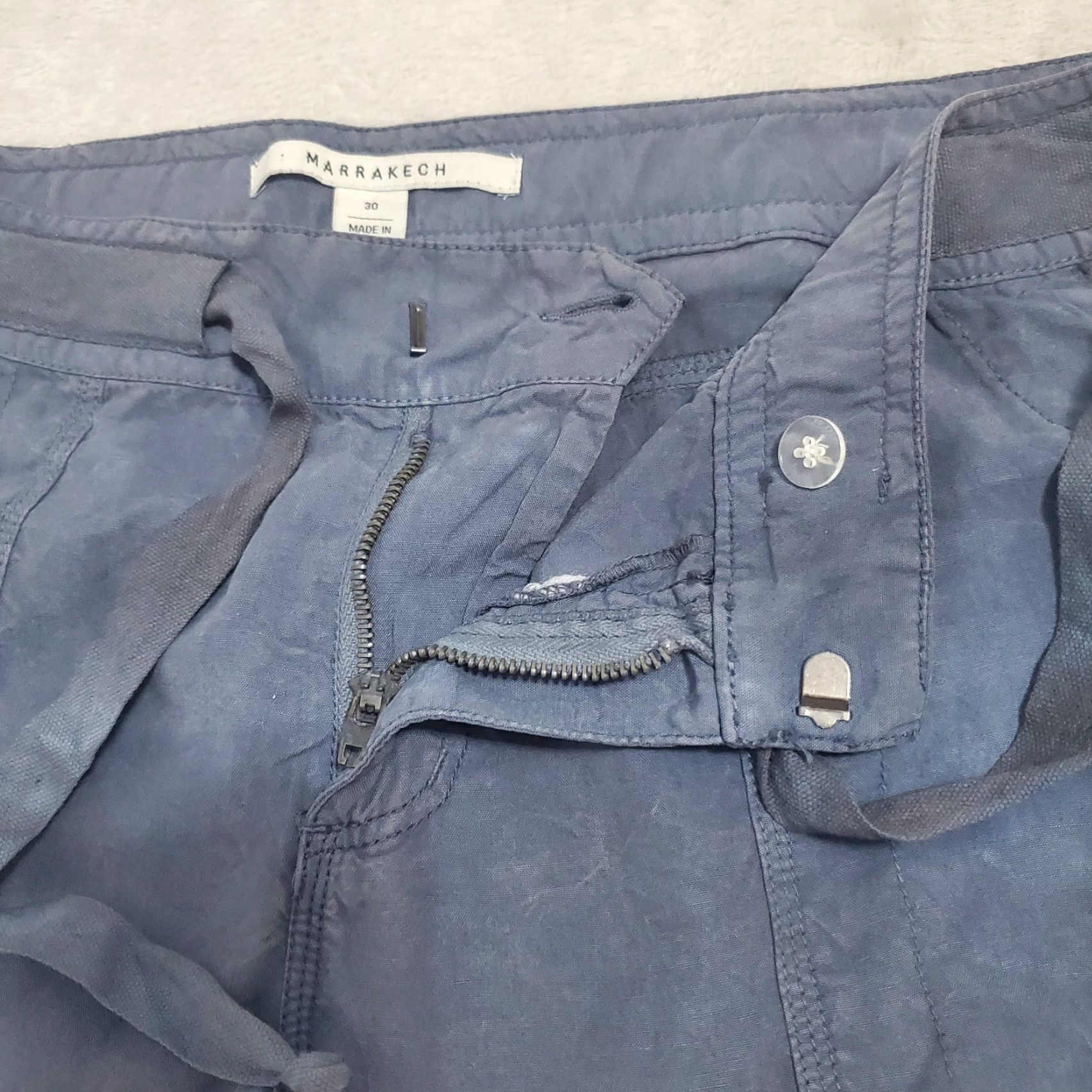 Anthropologie Marrakech Anthropologie Pants Women 30 Blue Roll Tab Tencel Linen Beachy 33x32 Classic Straight Size 30" / US 8 / IT 44 - 7 Thumbnail