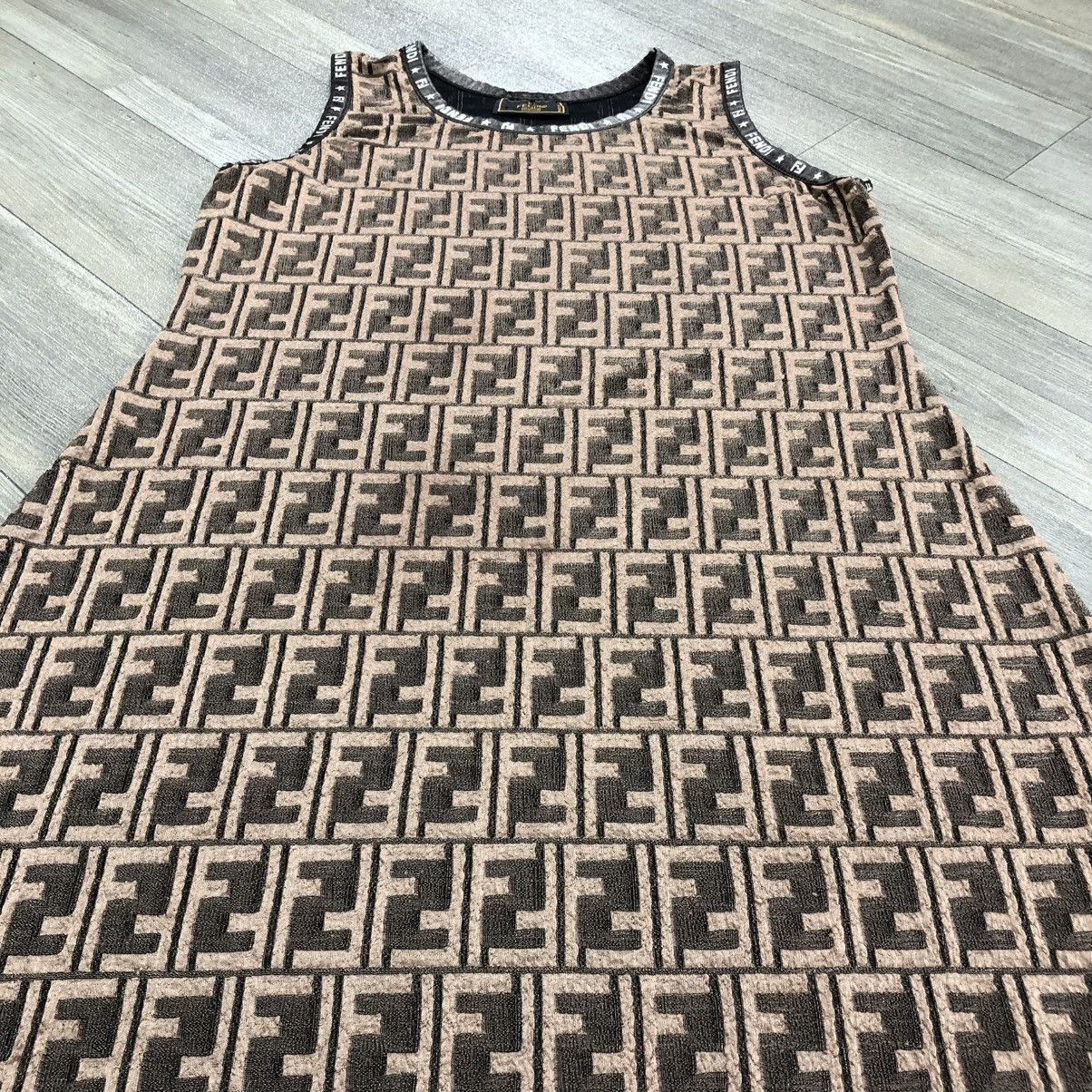 Fendi Vintage Fendi Maslia FF Monogram Tank Top Luxury Size M / US 6-8 / IT 42-44 - 3 Thumbnail