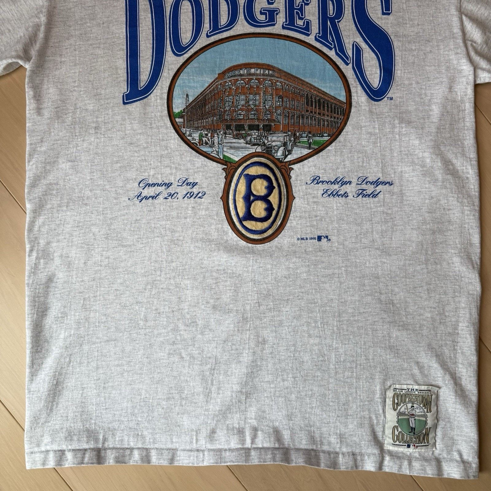 Vintage Vintage Brooklyn Dodgers Shirt XL Gray 90s MLB Baseball Size US XL / EU 56 / 4 - 5 Thumbnail