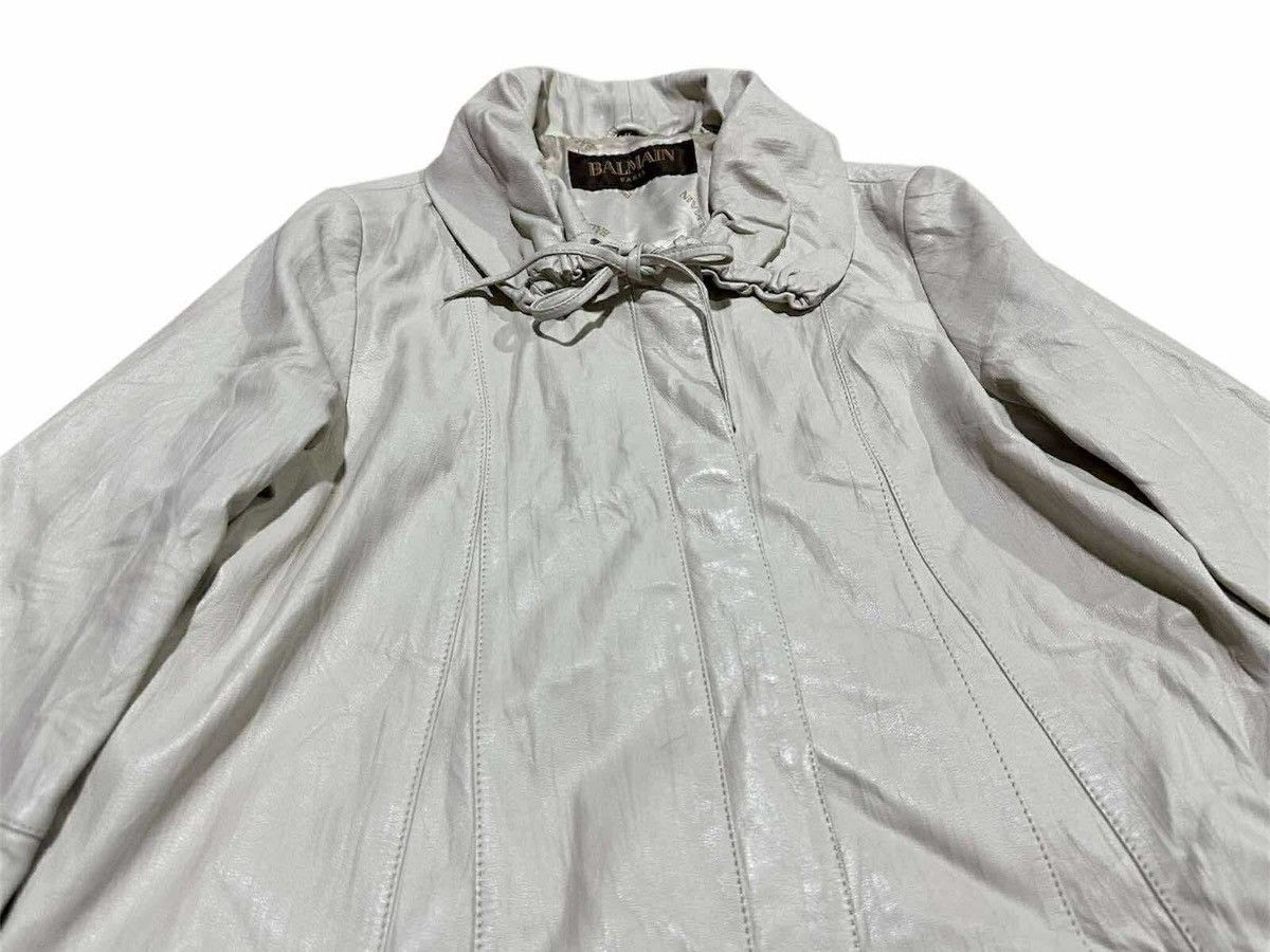 Balmain 🔥Vintage Balmain Faux Leather Poncho Jacket Size L / US 10 / IT 46 - 2 Thumbnail