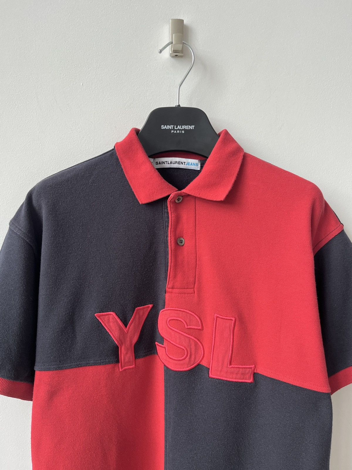 Yves Saint Laurent Vintage Yves Saint Laurent Polo Shirt YSL Big Logo Paris Size US M / EU 48-50 / 2 - 5 Thumbnail