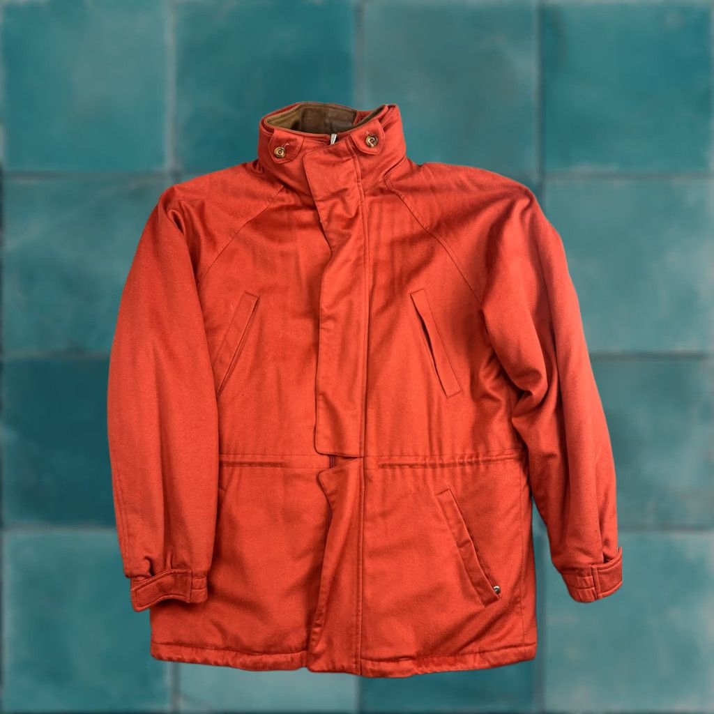 Loro Piana VINTAGE Loro Piana Jacket Mens L Red Storm System Ski Hooded Insulated Waterproof Wallet Pockets Zip Stand-Up Collar Mid-Length Size US L / EU 52-54 / 3 - 1 Thumbnail