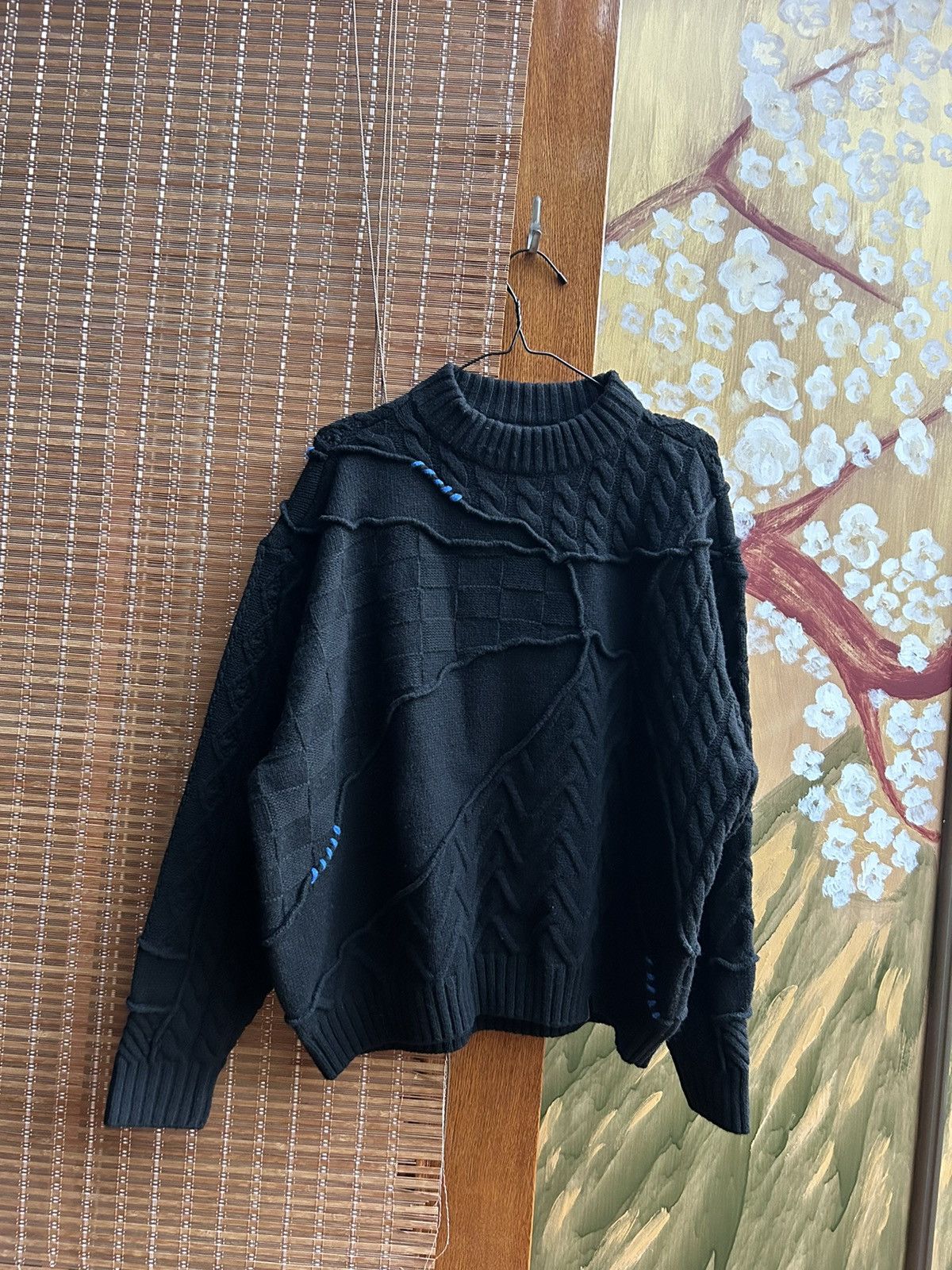 ニット・セーター Zara x Ader Error Patchwork Oversize Knit Sweater Black Ader Error ADER Error X Zara Oversized Patchwork Knit