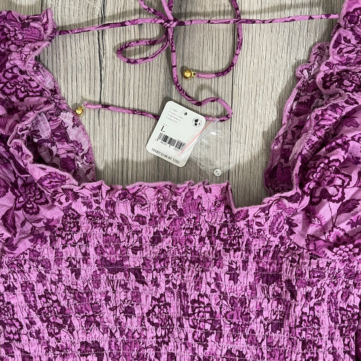 Free People Free People Smock It To Me Dress Azalea Combo Floral Large Size L / US 10 / IT 46 - 4 Thumbnail