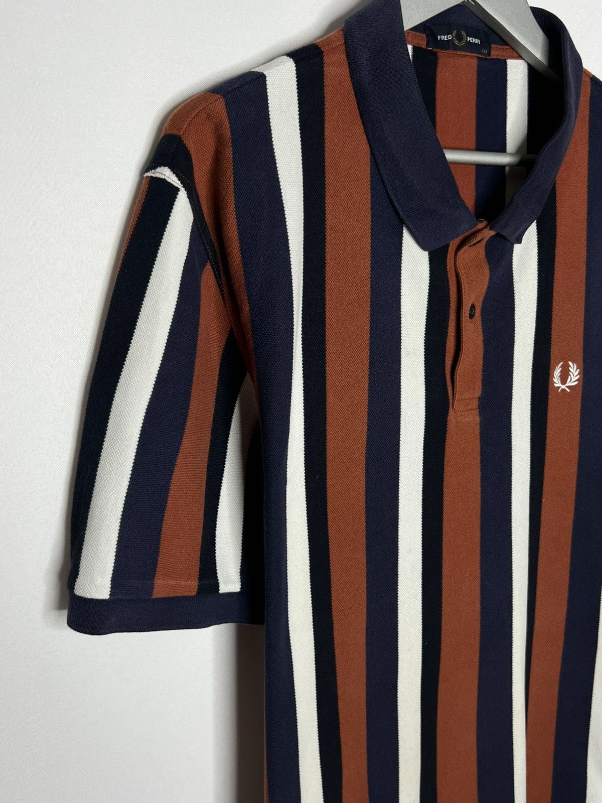 Fred Perry Rare Fred Perry Striped Polo Shirt Short Sleeve Size US XXL / EU 58 / 5 - 4 Thumbnail