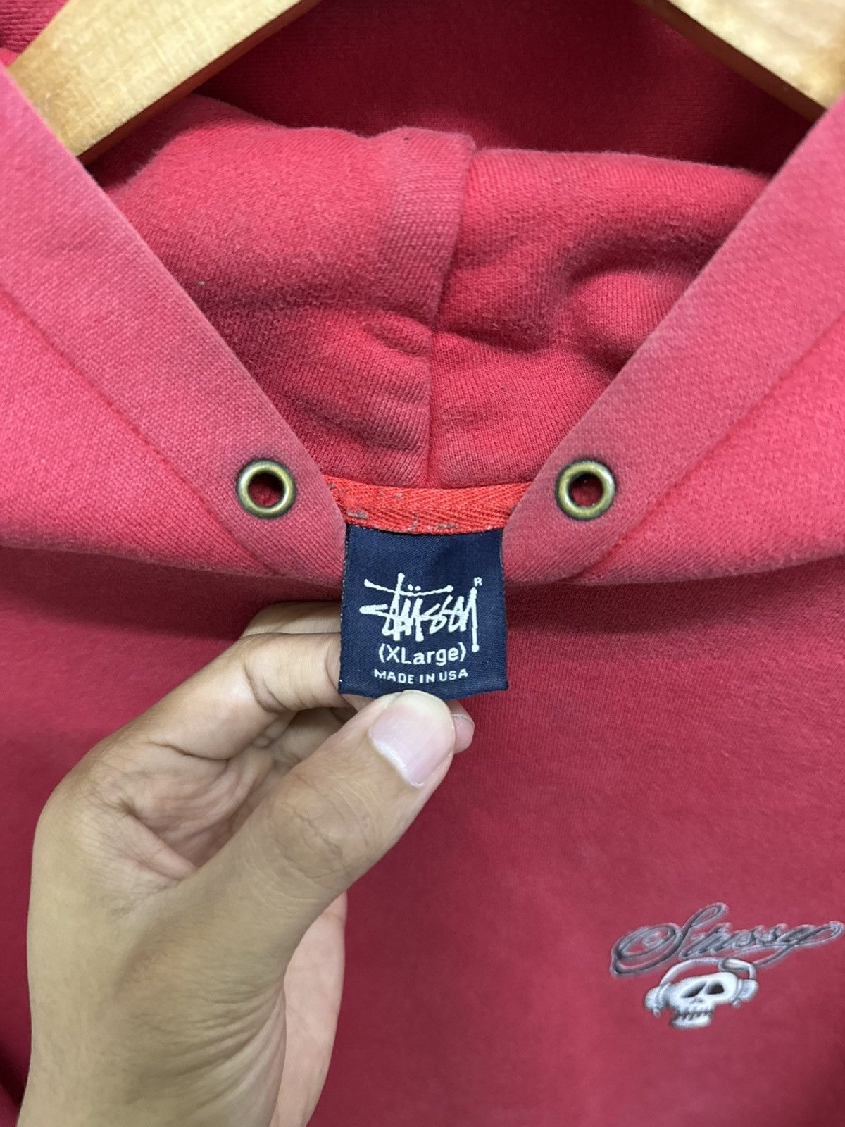 Stussy Early 2000s Stussy Skull Headphones Hoodie Size US XL / EU 56 / 4 - 6 Thumbnail