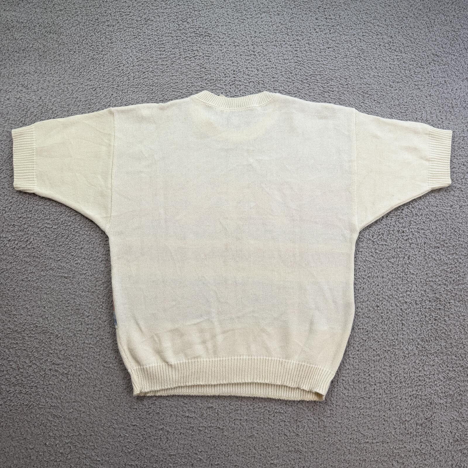 Other Vintage 90s Southwestern Aztec Knit Sweater Top Cream M Size M / US 6-8 / IT 42-44 - 2 Thumbnail